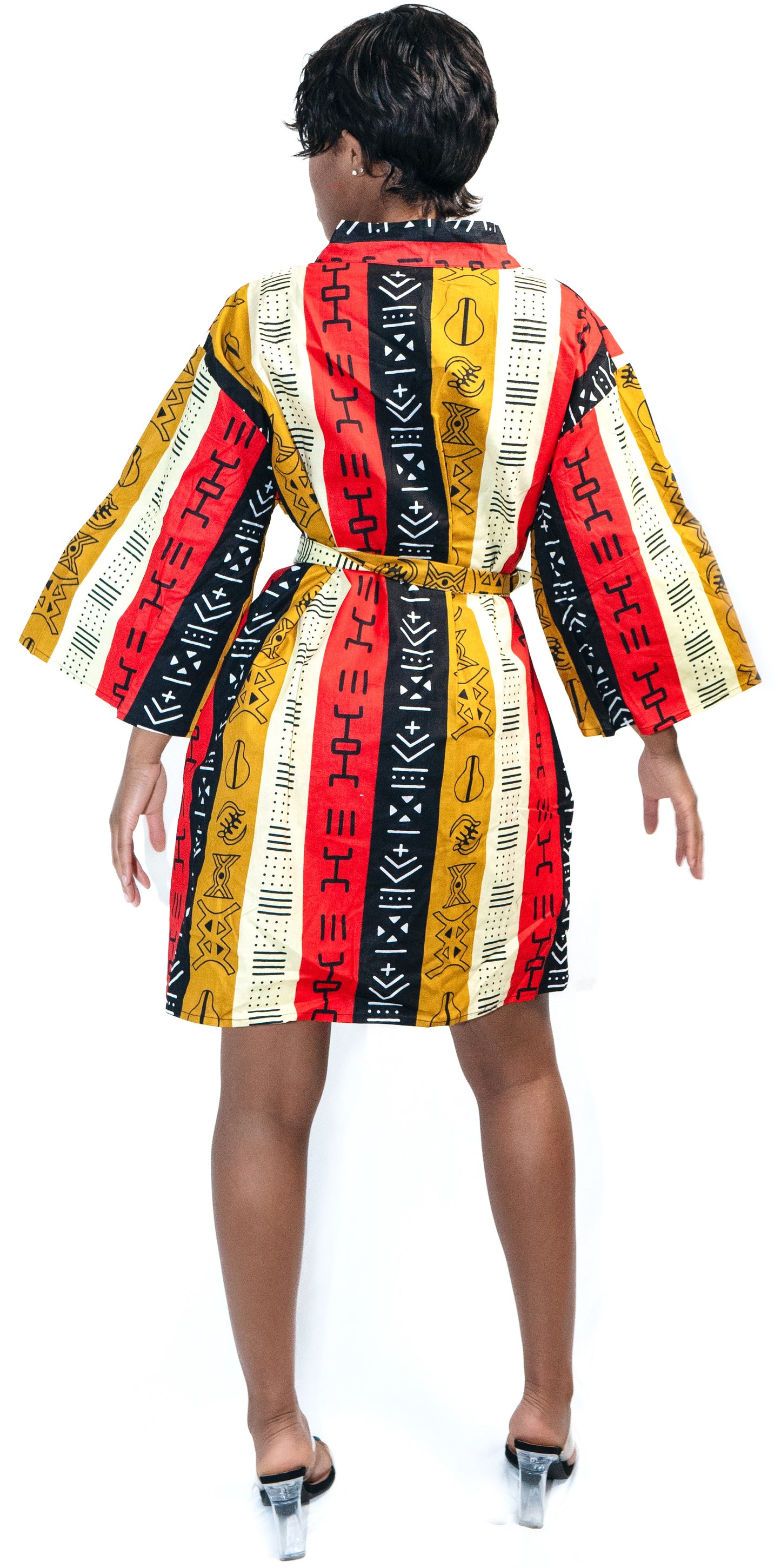 Kavazi Kimono  Duster with Shorts & Belt Set