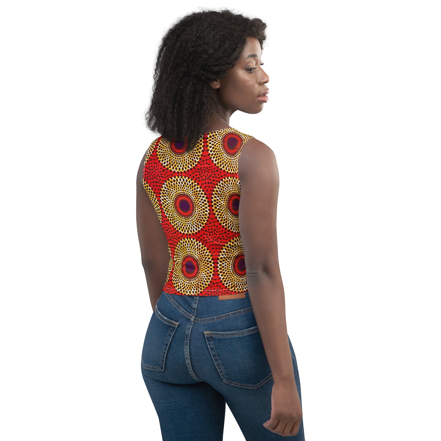 Rekiana African Print Crop Tank Top