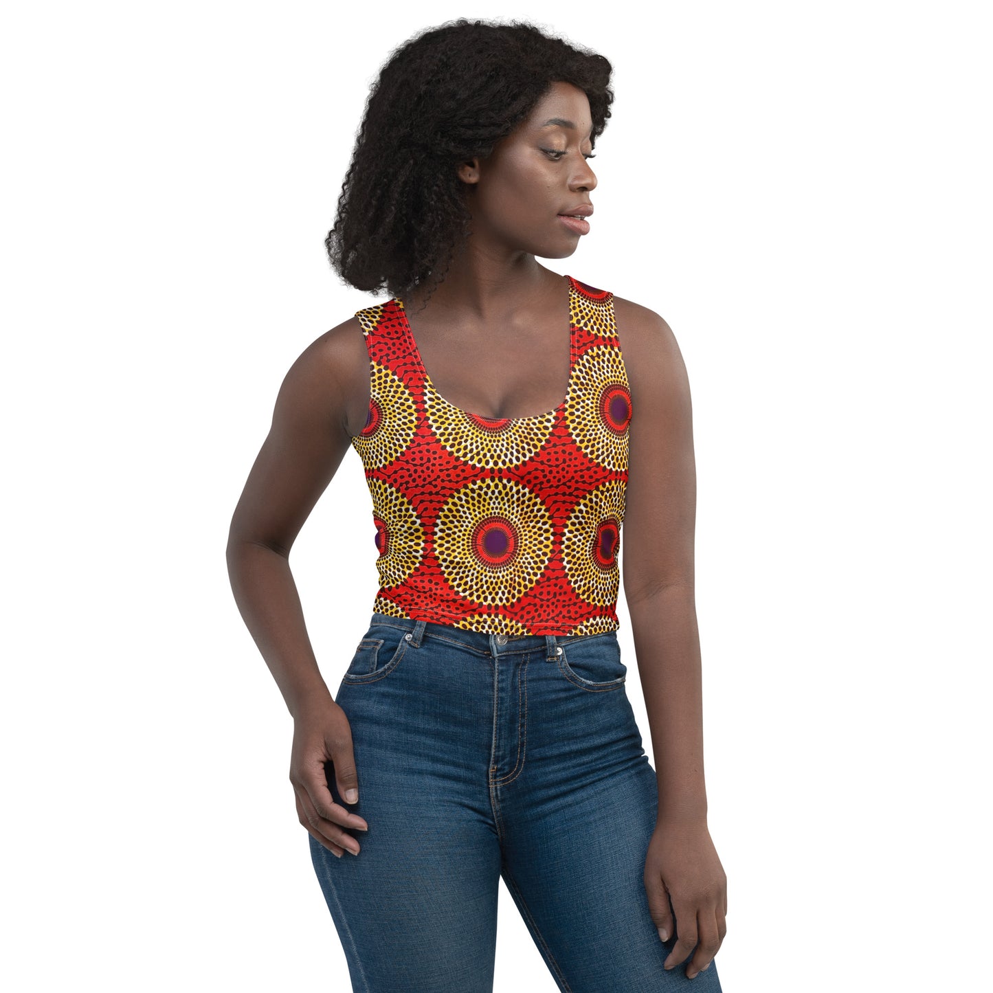 Rekiana African Print Crop Tank Top