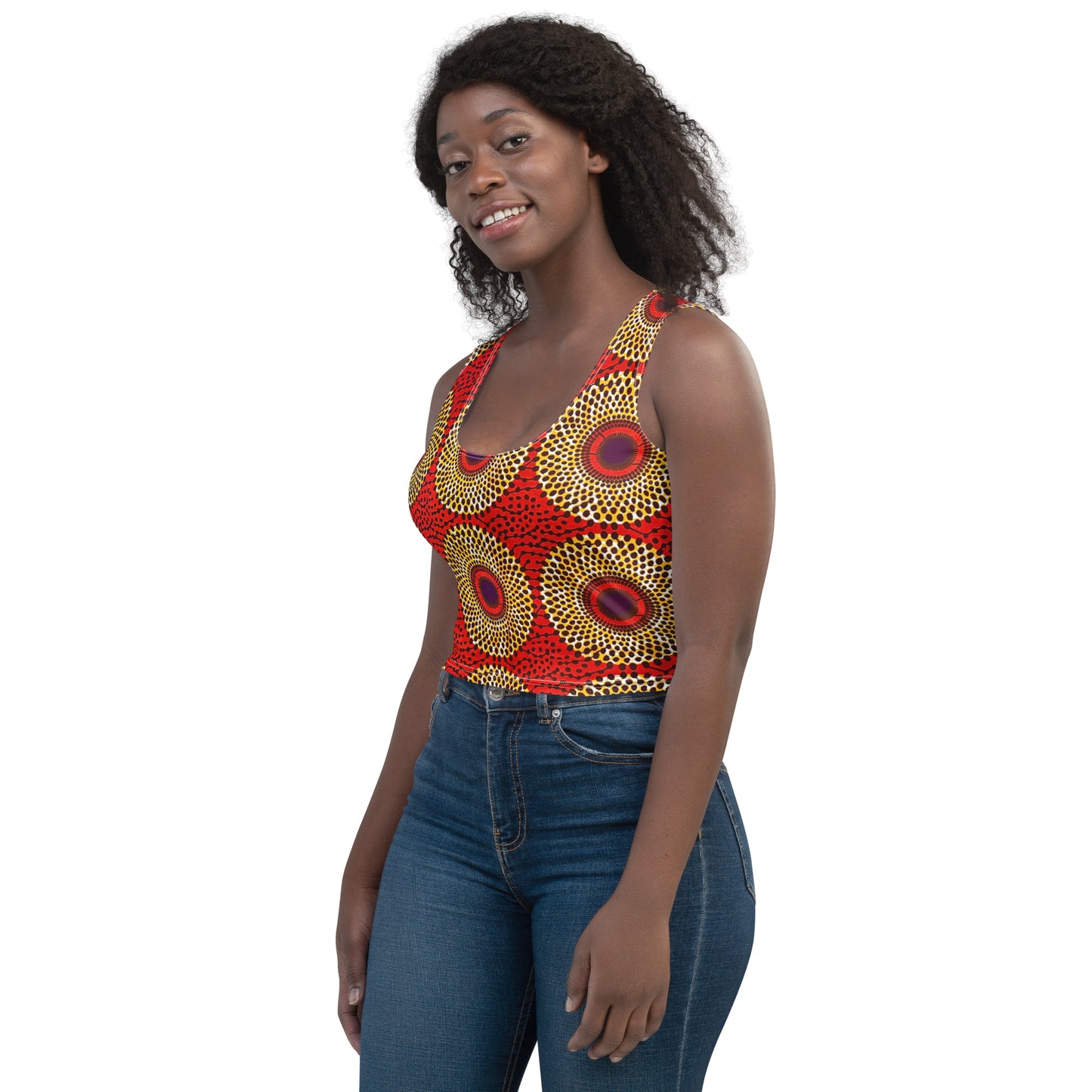 Rekiana African Print Crop Tank Top