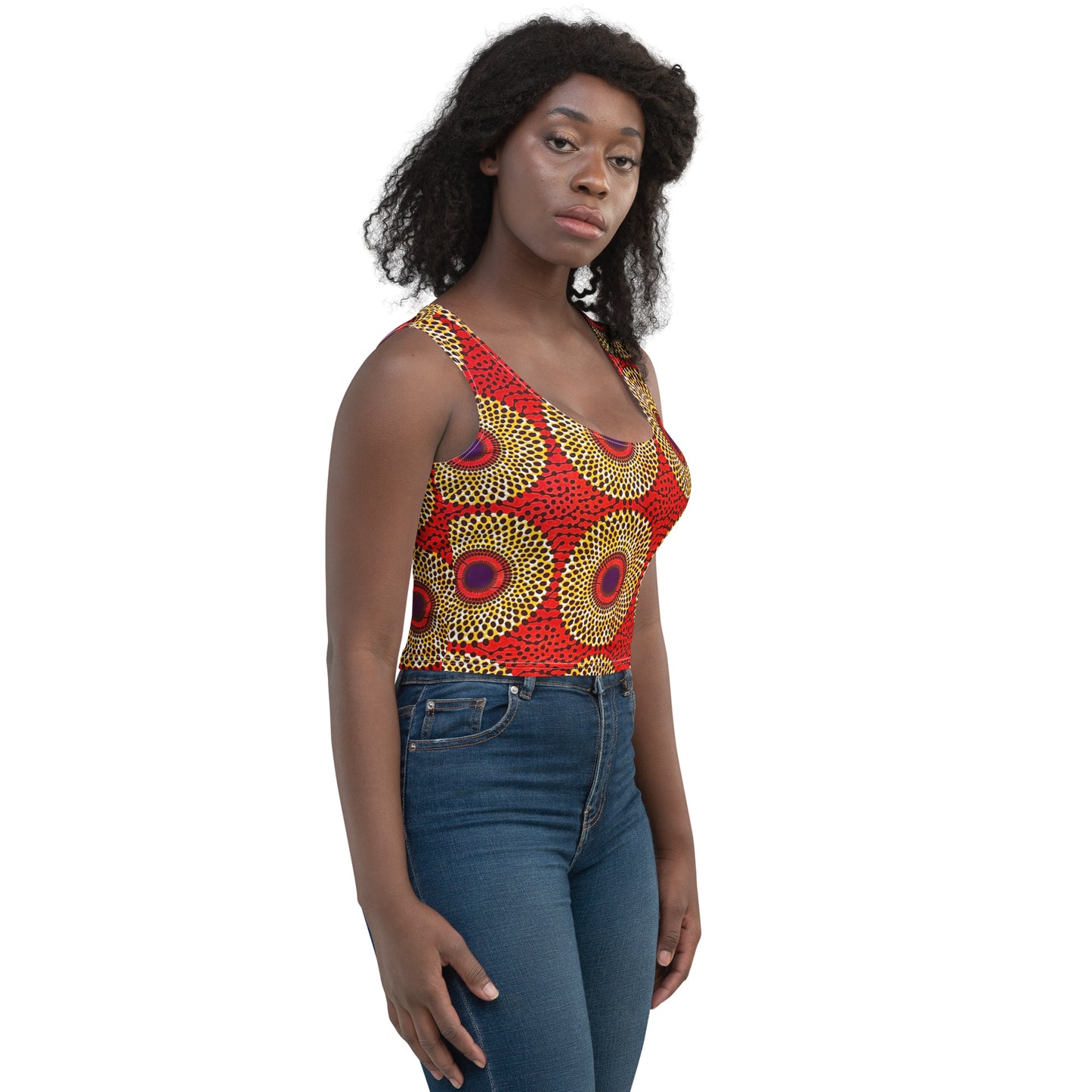 Rekiana African Print Crop Tank Top