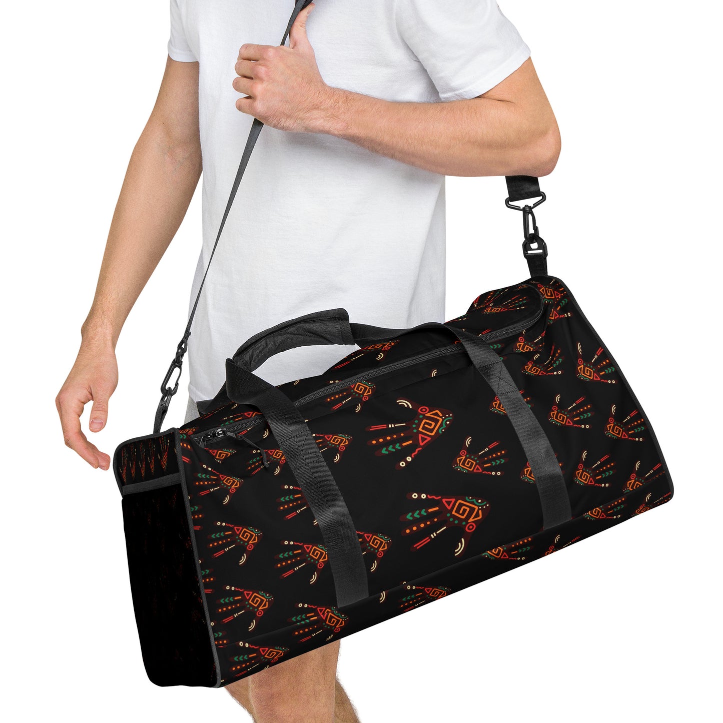 Duro Midnight Tribal Palm Print Duffle bag