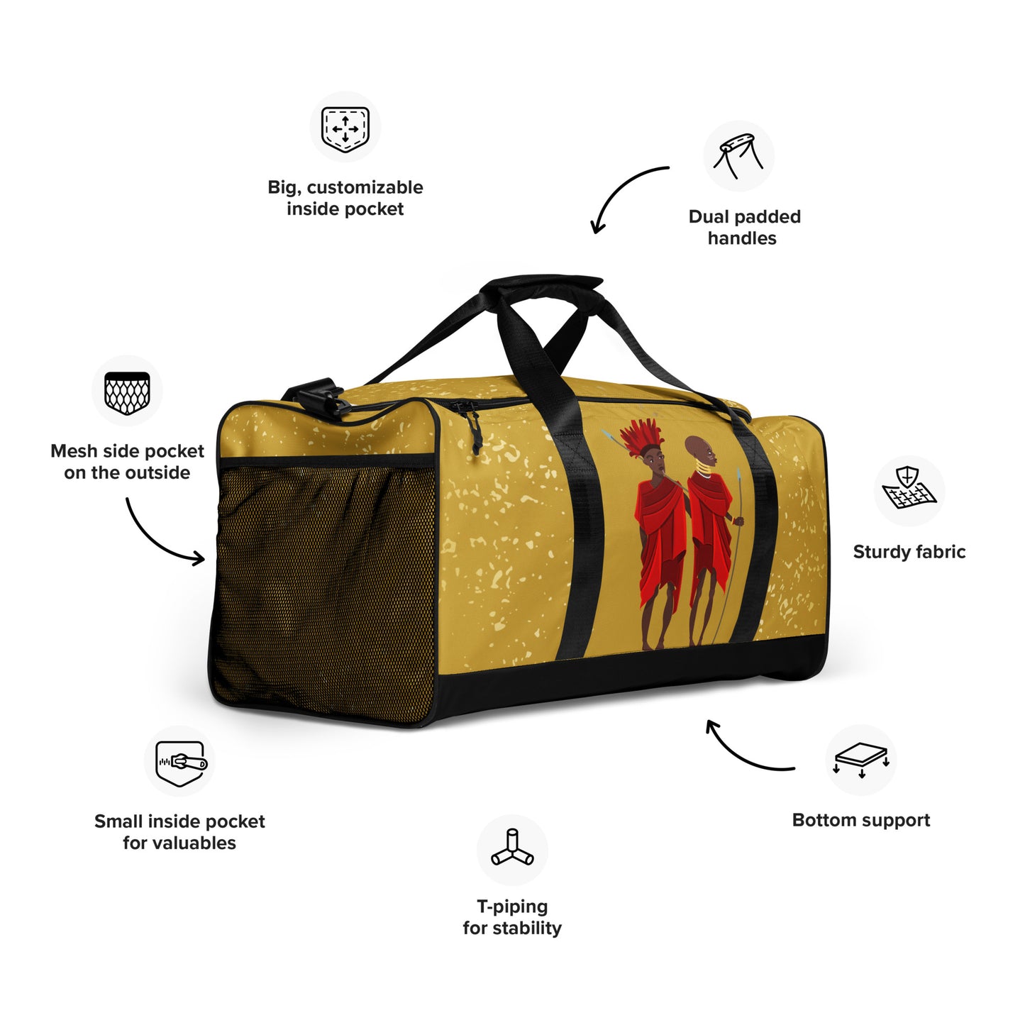 Agojie Gold Duffle bag