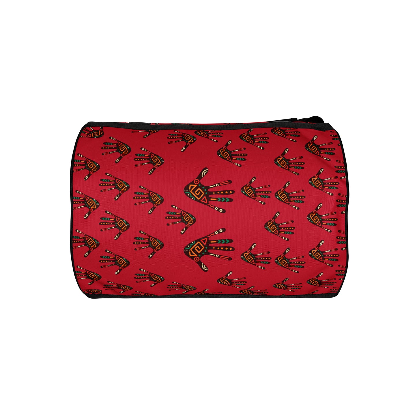 Duro Crimson Tribal Palm Print Overnight Gym Bag
