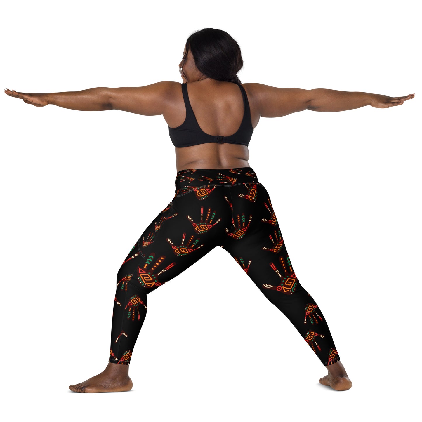 Duro Tribal Palm Print Leggings with pockets