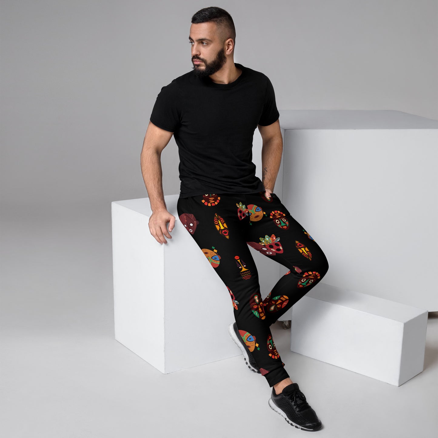 Chi Tribal Mask Multi-Face Men's Joggers