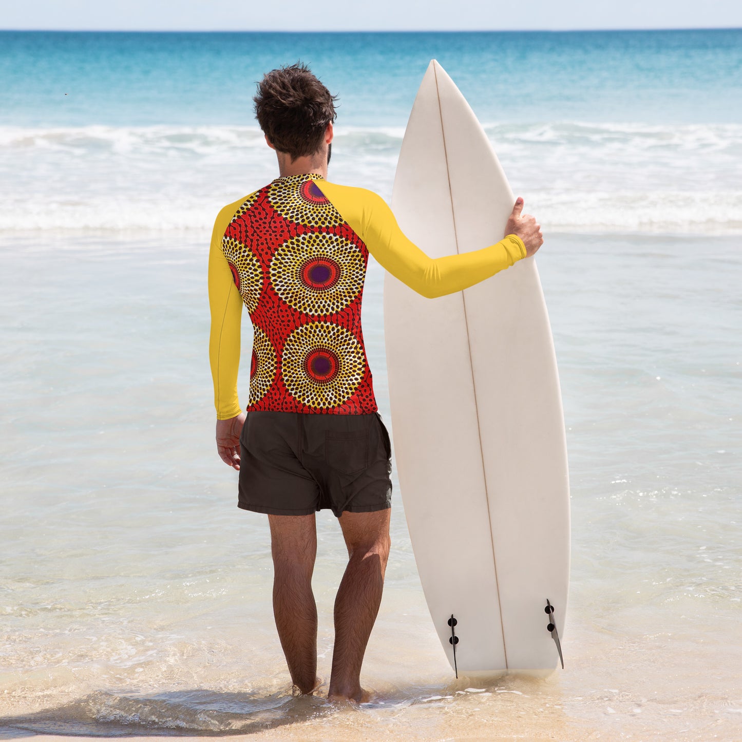 Rekiana African Print Men's Rash Guard