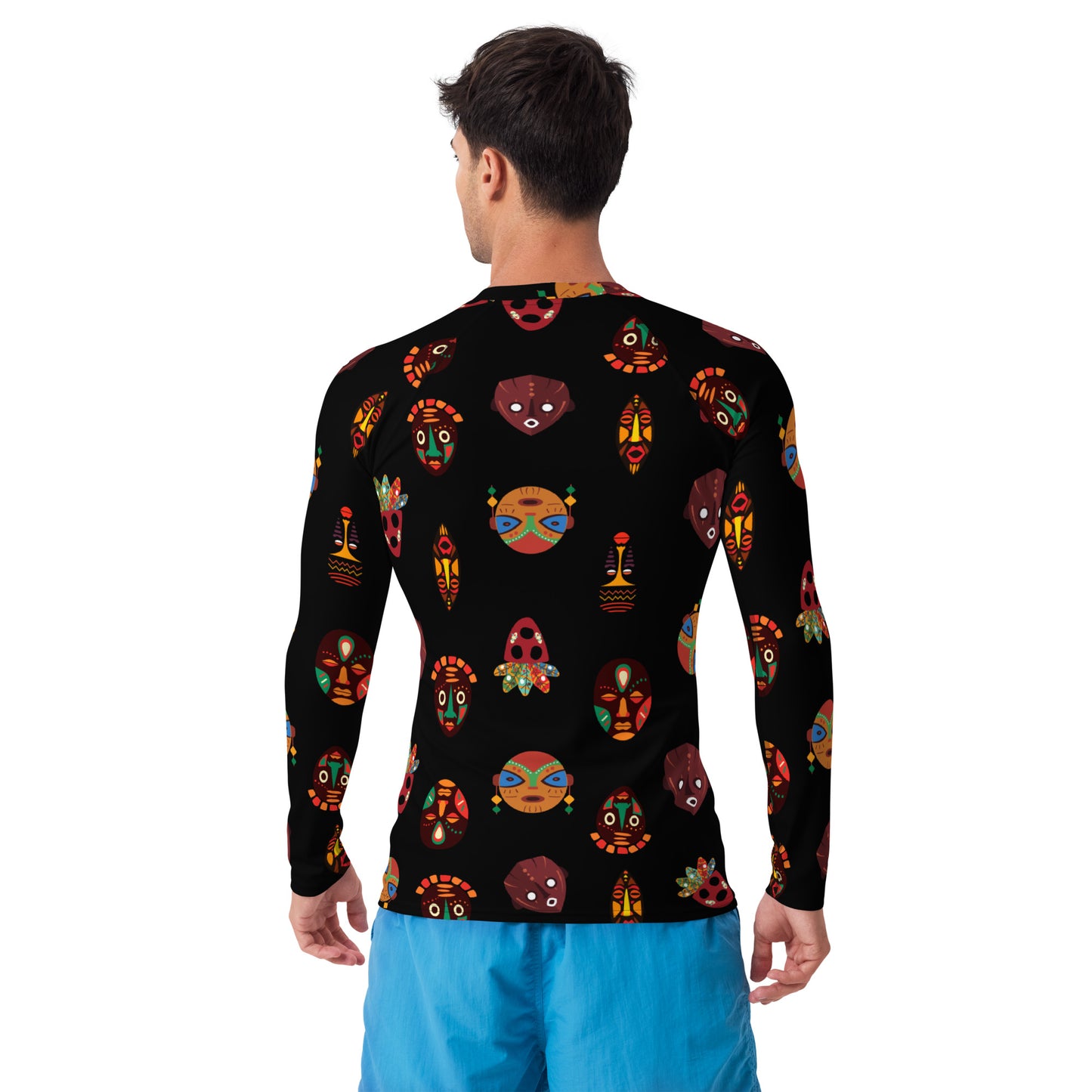 Chi Tribal Mask Multi-Face Men's Rash Guard