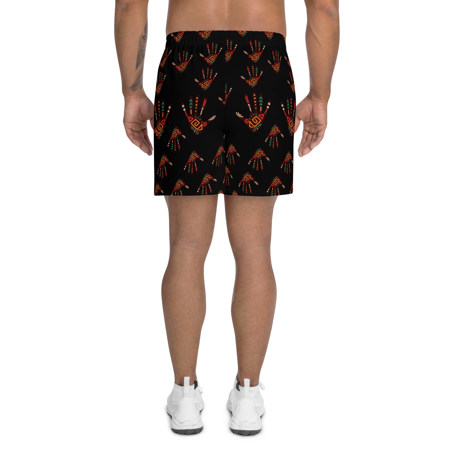 Duro Tribal Palm Print Men's Recycled Athletic Shorts