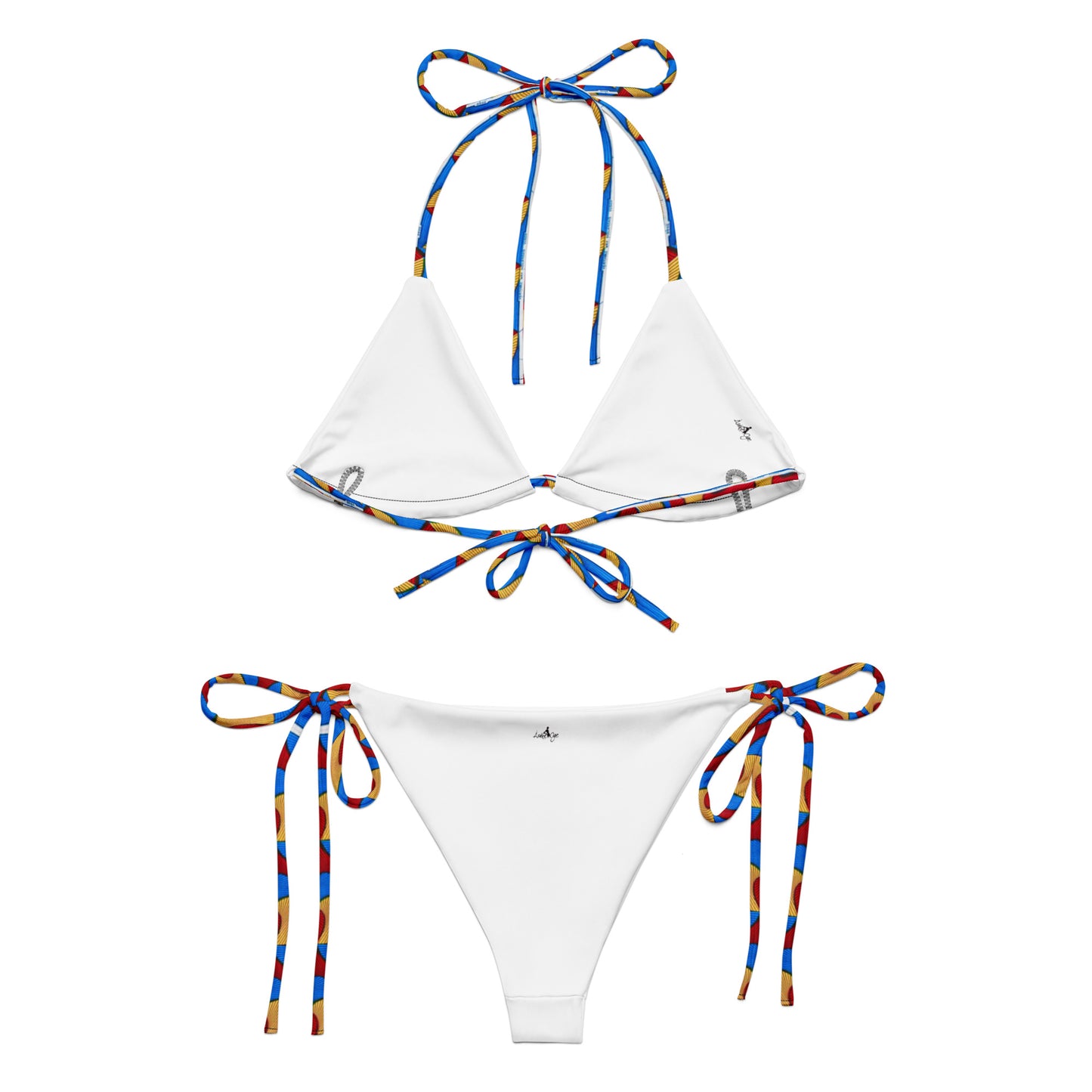 Santi print recycled string bikini