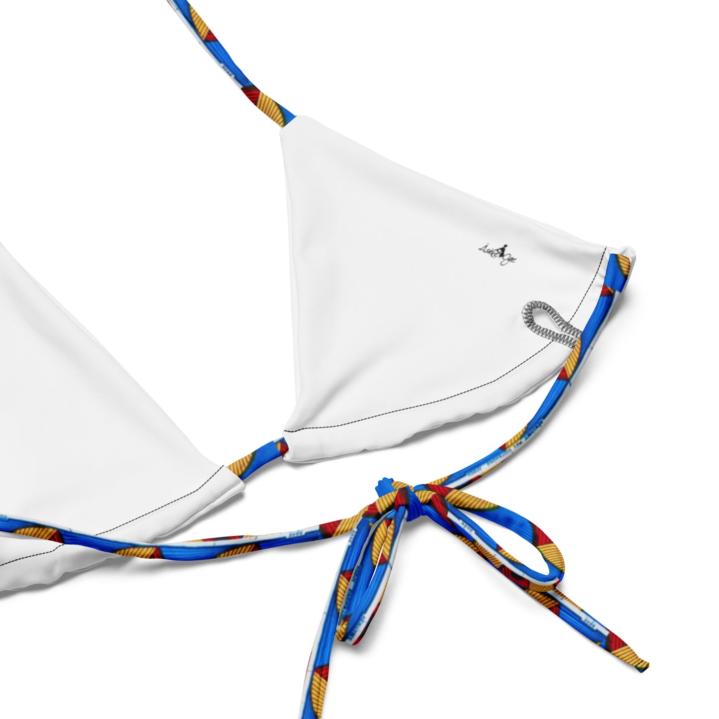 Santi print recycled string bikini