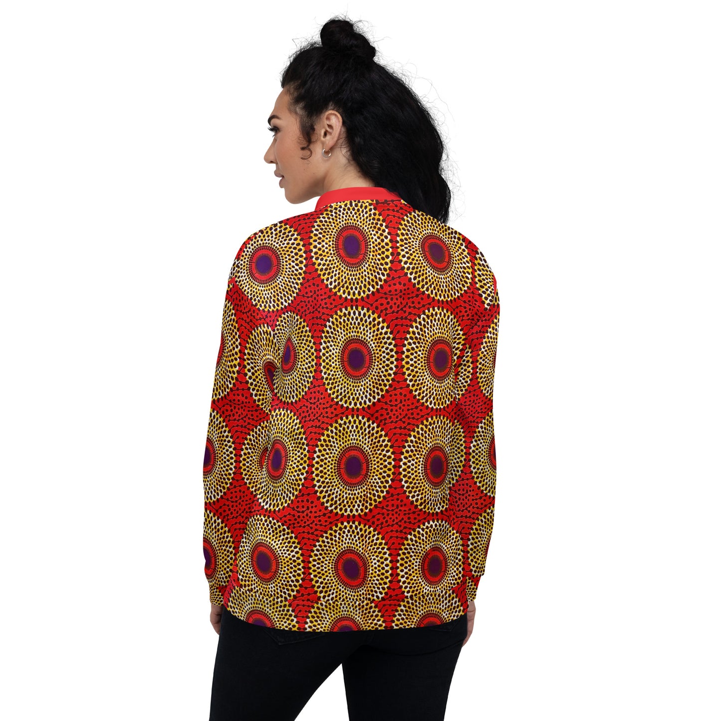 Rekiana African Print Unisex Mens Womens Bomber Jacket