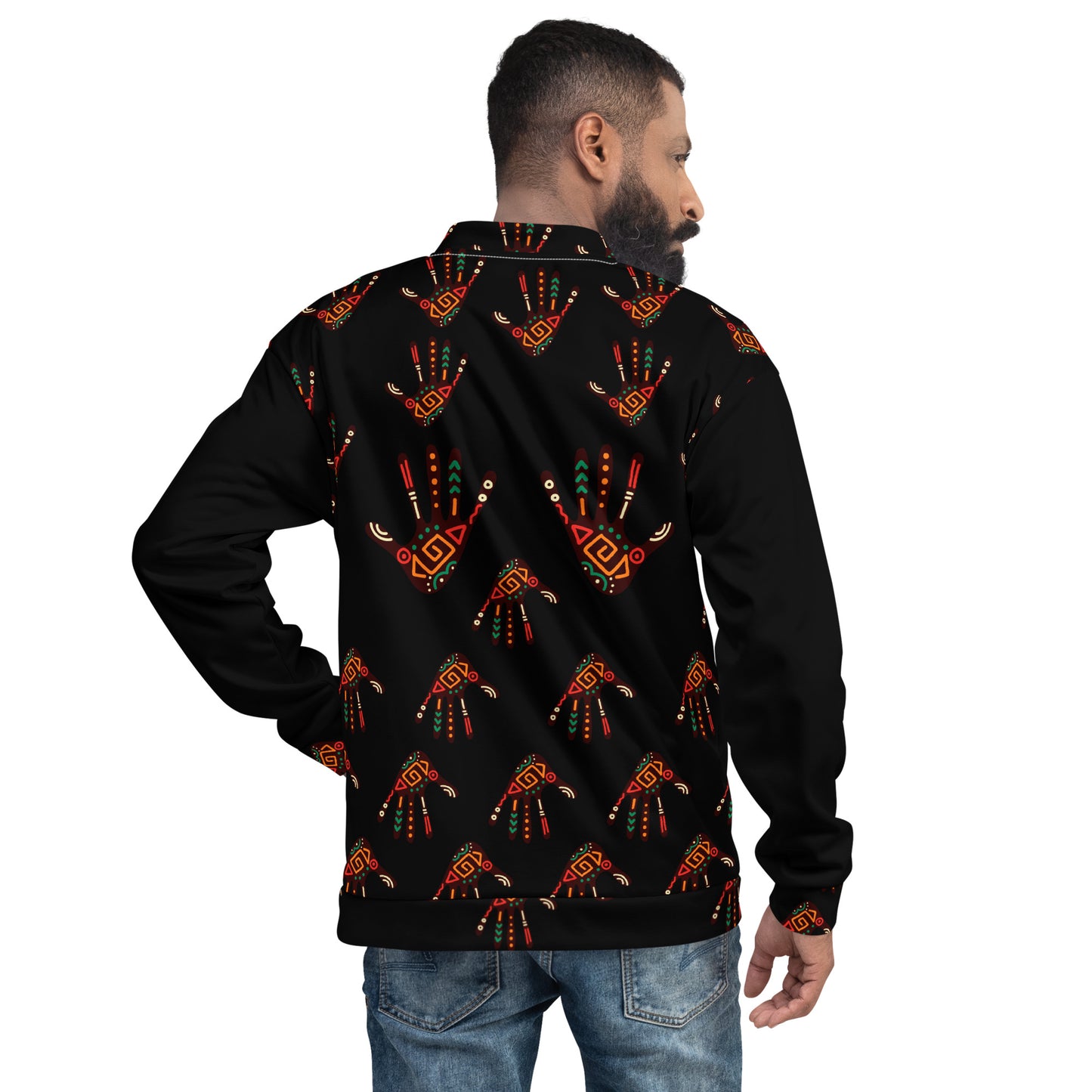 Duro Tribal Palm Print Mens Womens Unisex Bomber Jacket