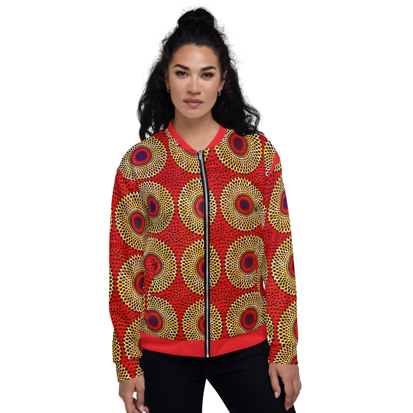 Rekiana African Print Unisex Mens Womens Bomber Jacket