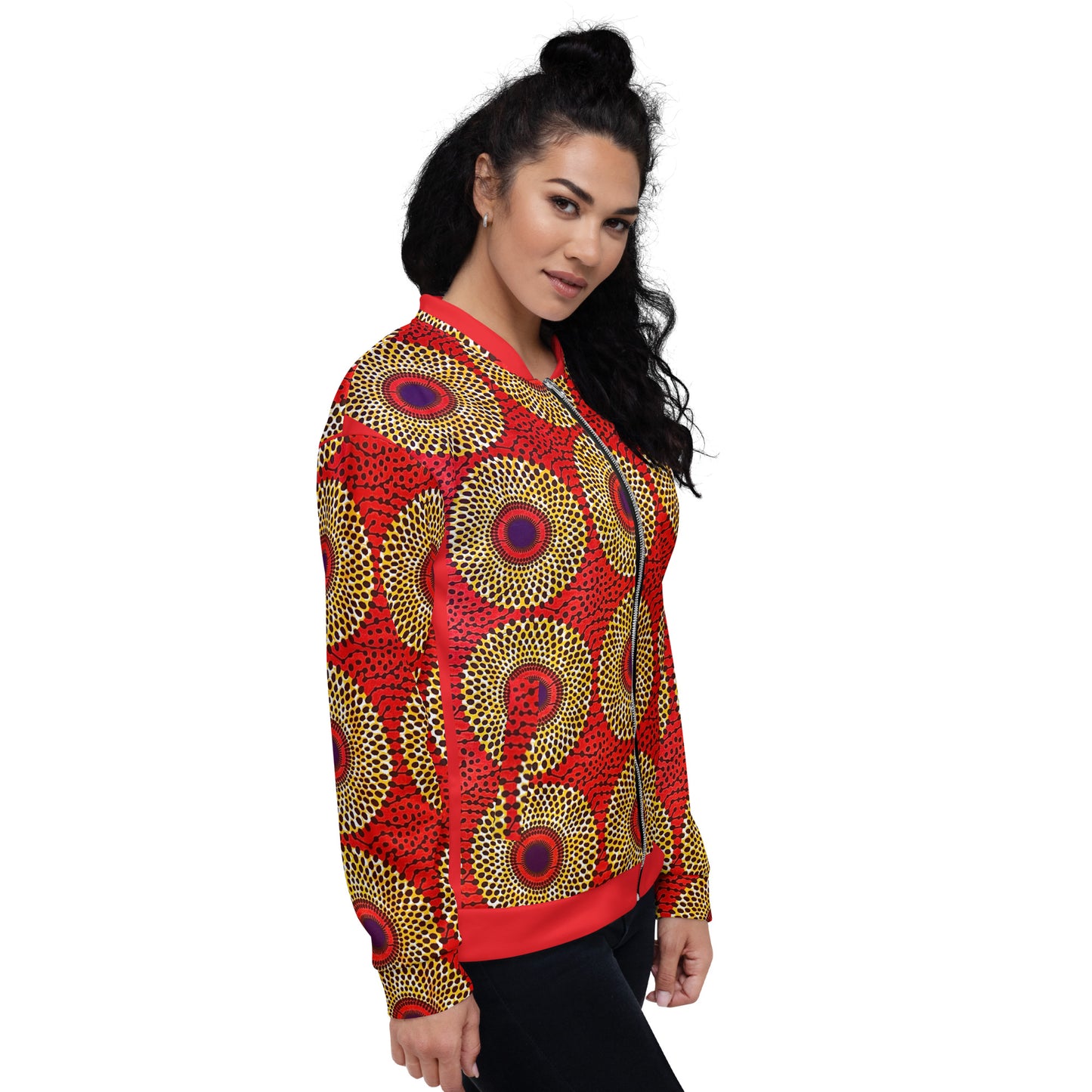 Rekiana African Print Unisex Mens Womens Bomber Jacket