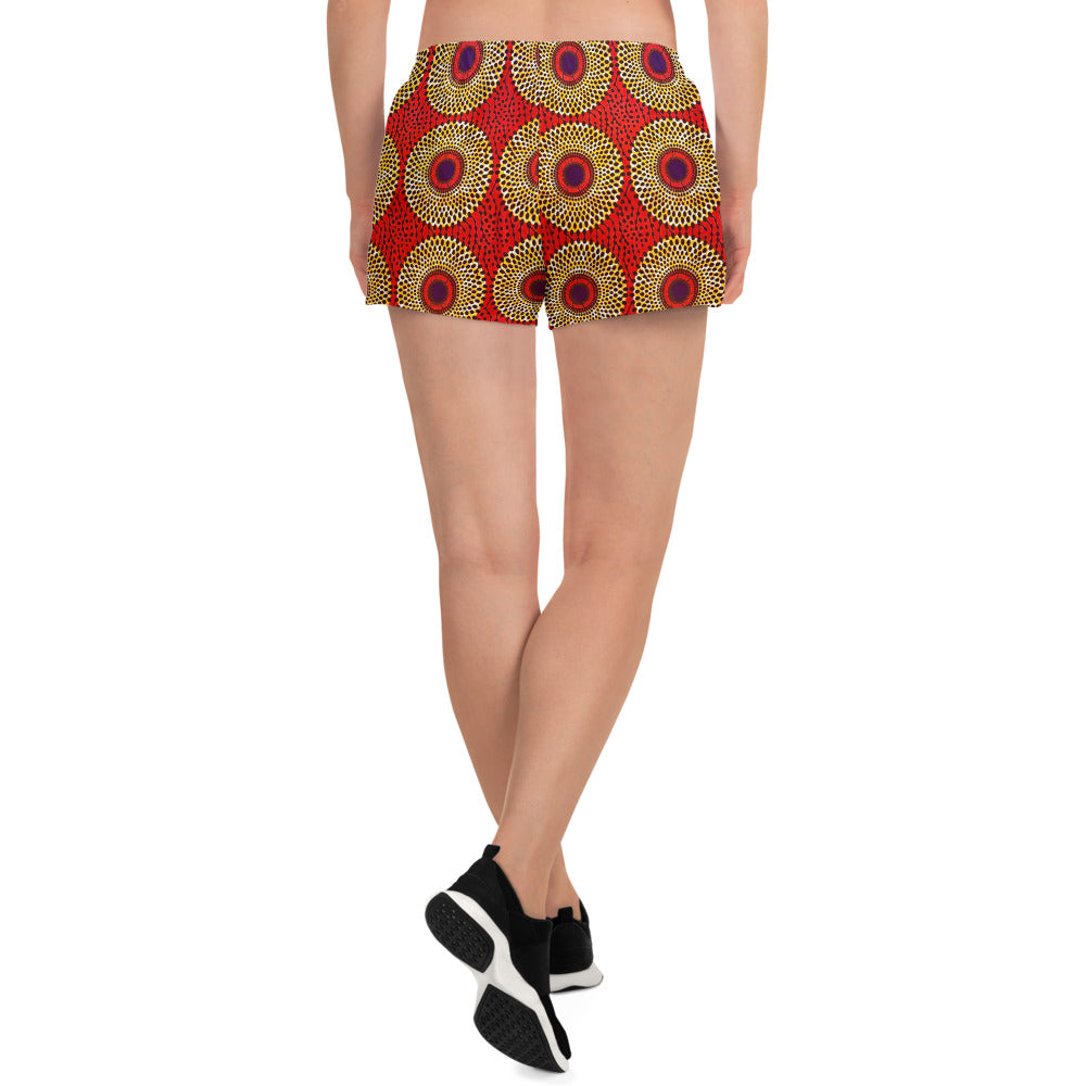 Rekiana African Print Women’s Recycled Athletic Shorts