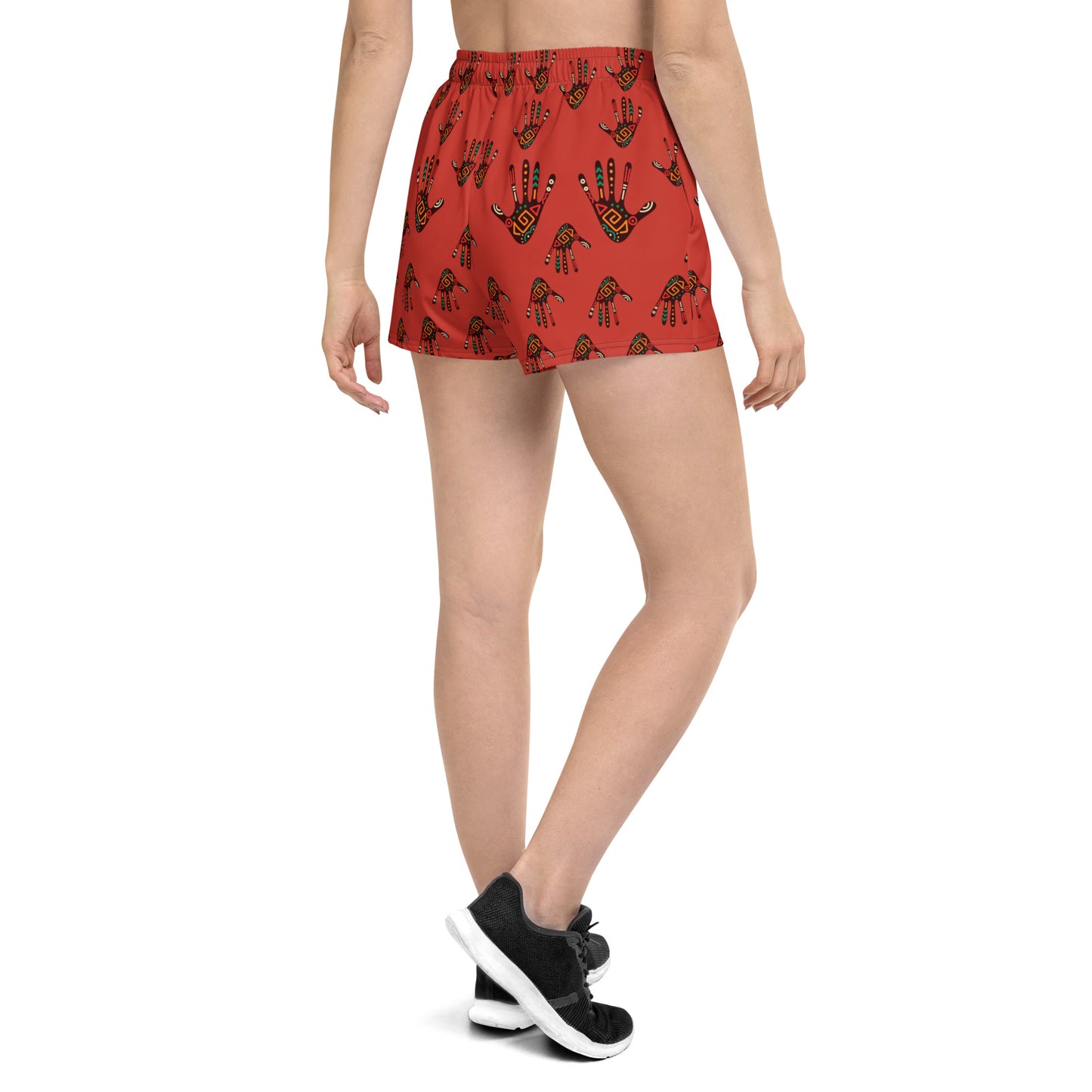 Duro Tribal Palm Print Women’s Recycled Athletic Shorts