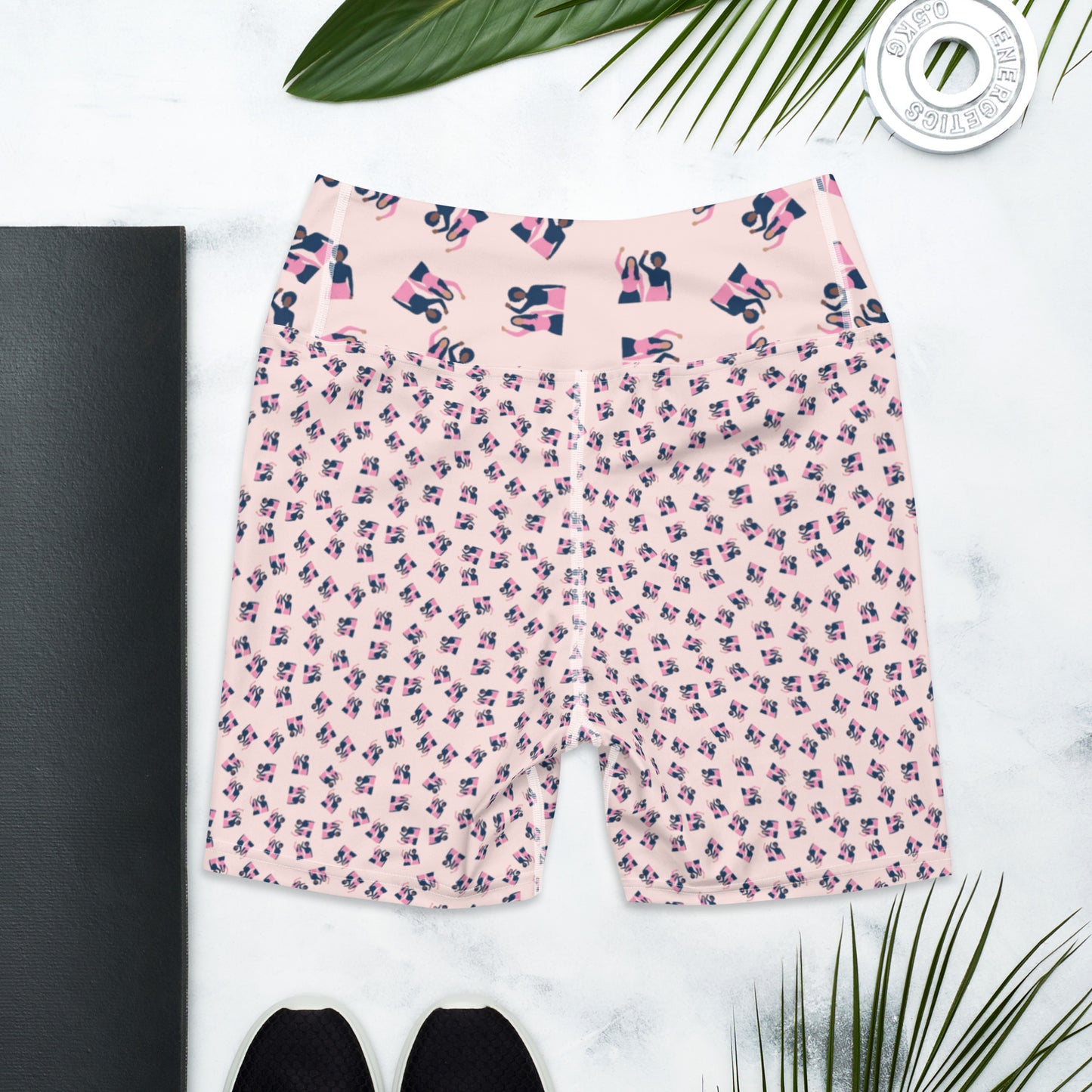 Pink Power Yoga Shorts