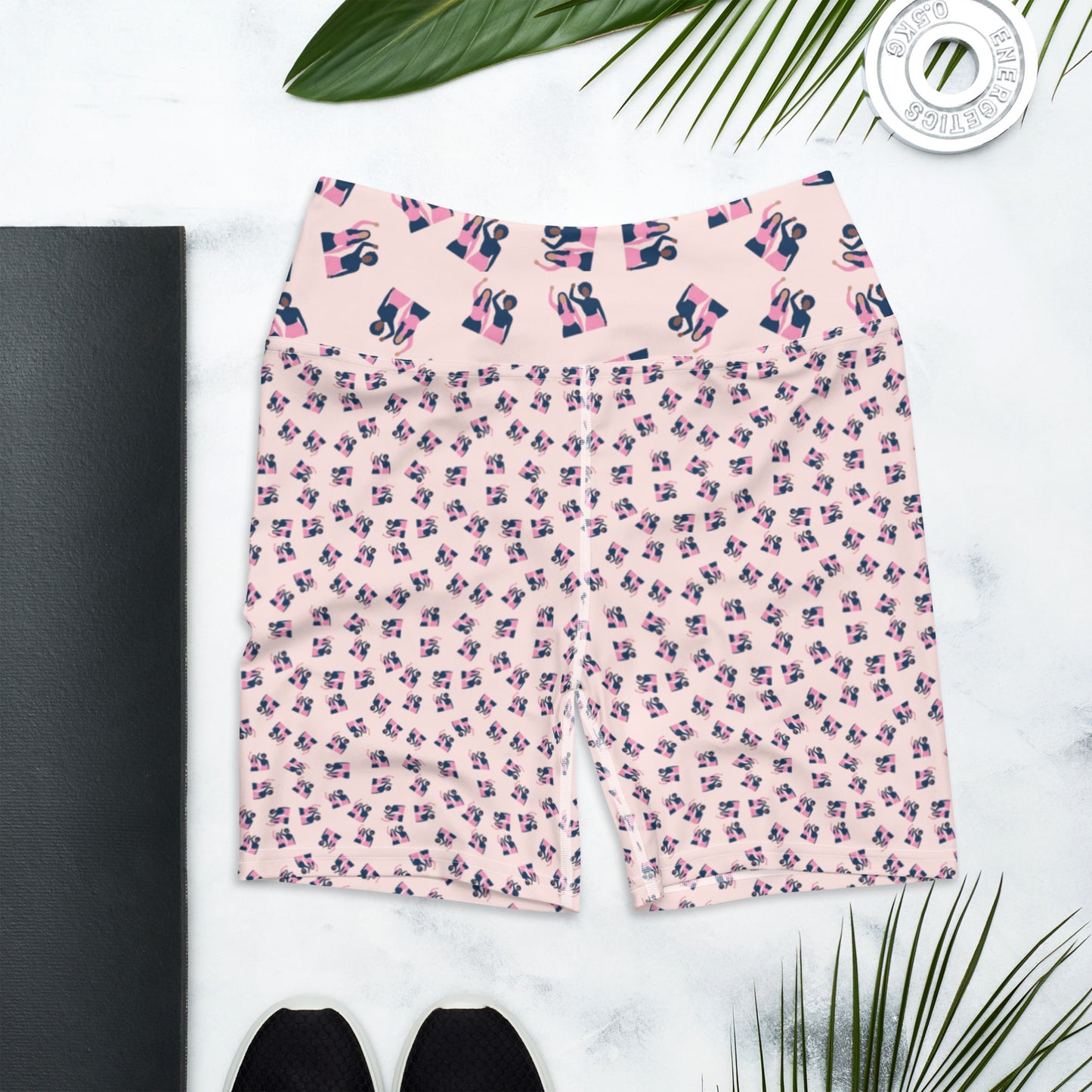 Pink Power Yoga Shorts