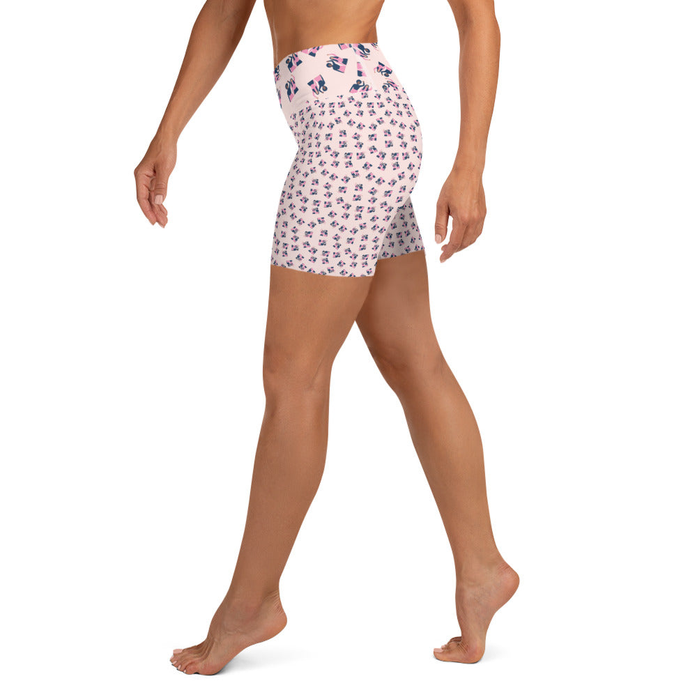 Pink Power Yoga Shorts