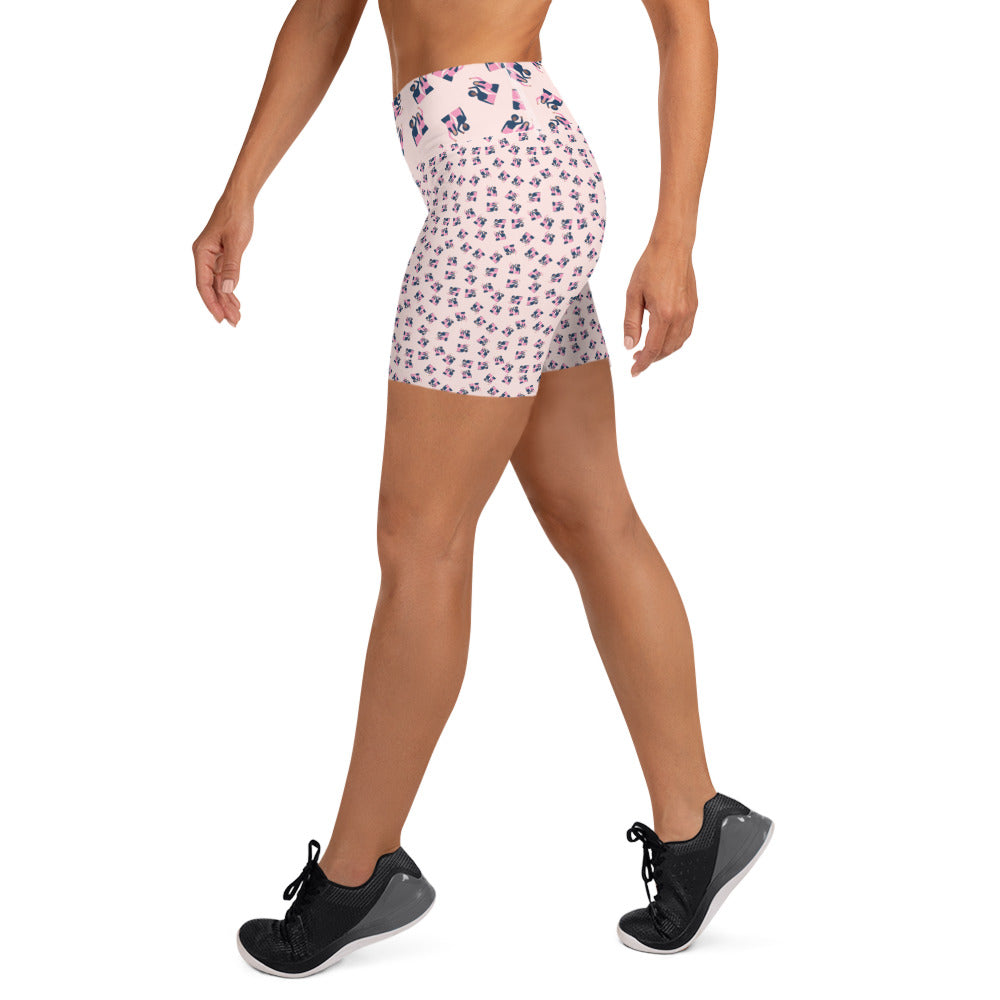 Pink Power Yoga Shorts