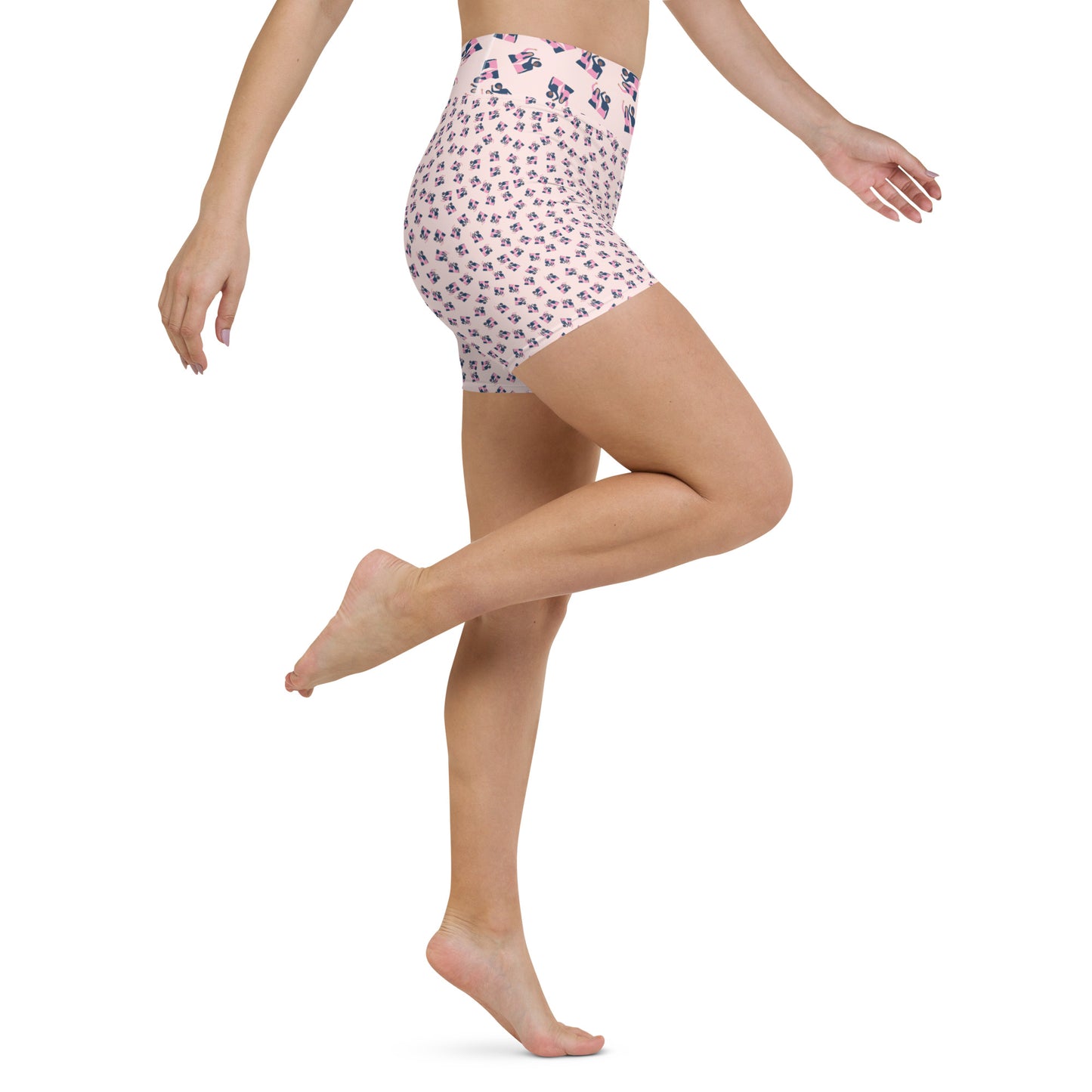 Pink Power Yoga Shorts