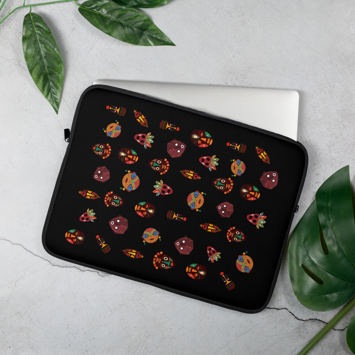 Chi Tribal Mask Multi-Face Laptop Sleeve