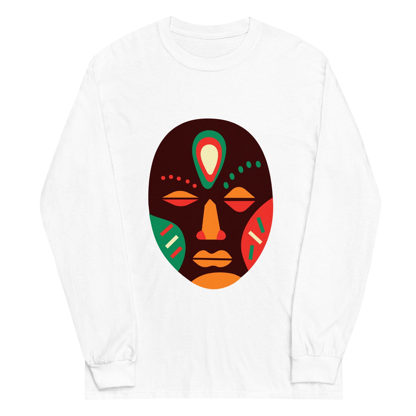 Ojuju Tribal Maskhead Longsleeve Cotton Fall Tshirt