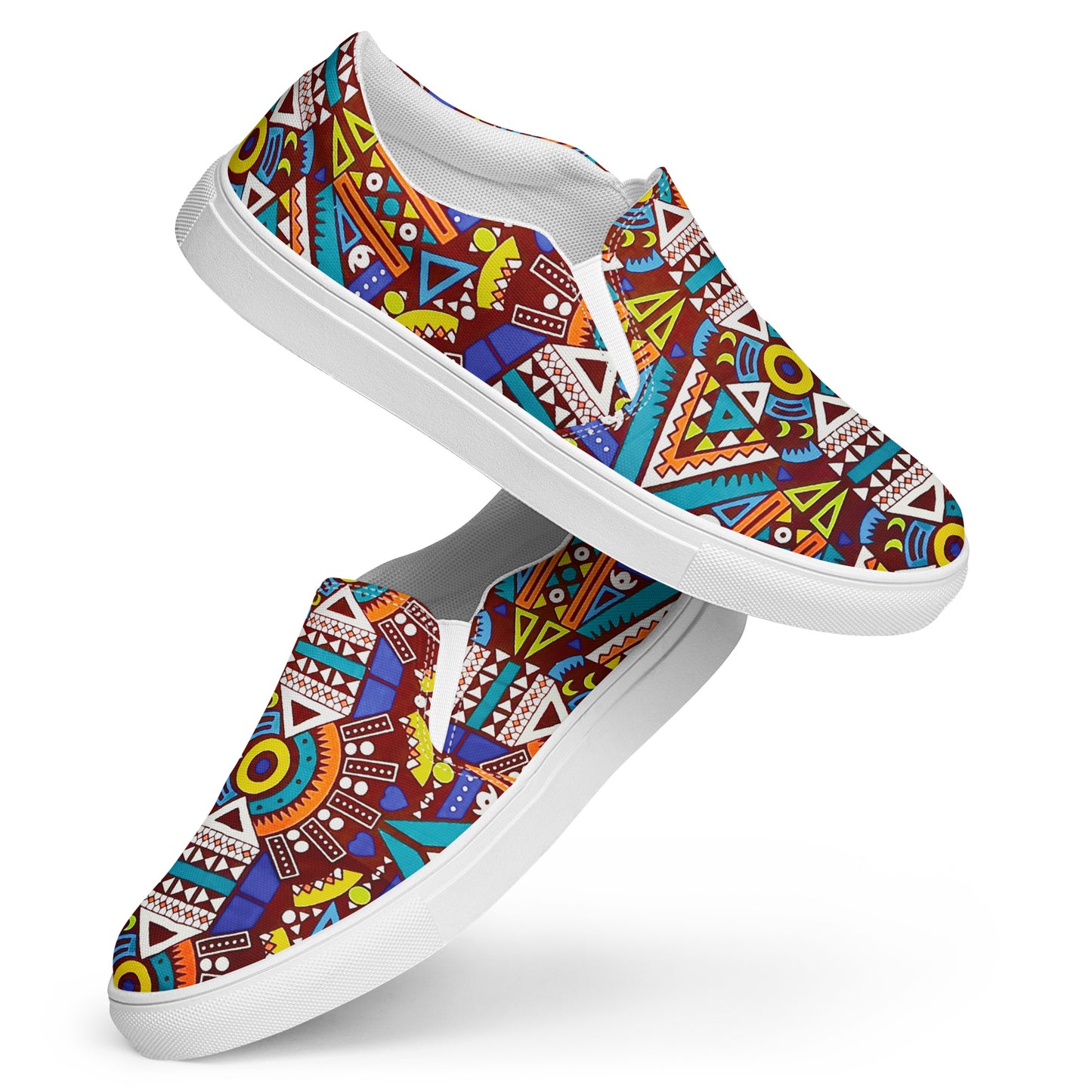 Tozi Aztec Print Men’s slip-on canvas shoes