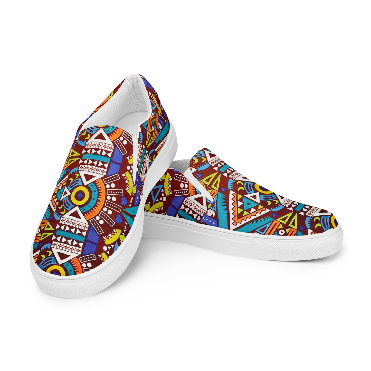 Tozi Aztec Print Men’s slip-on canvas shoes