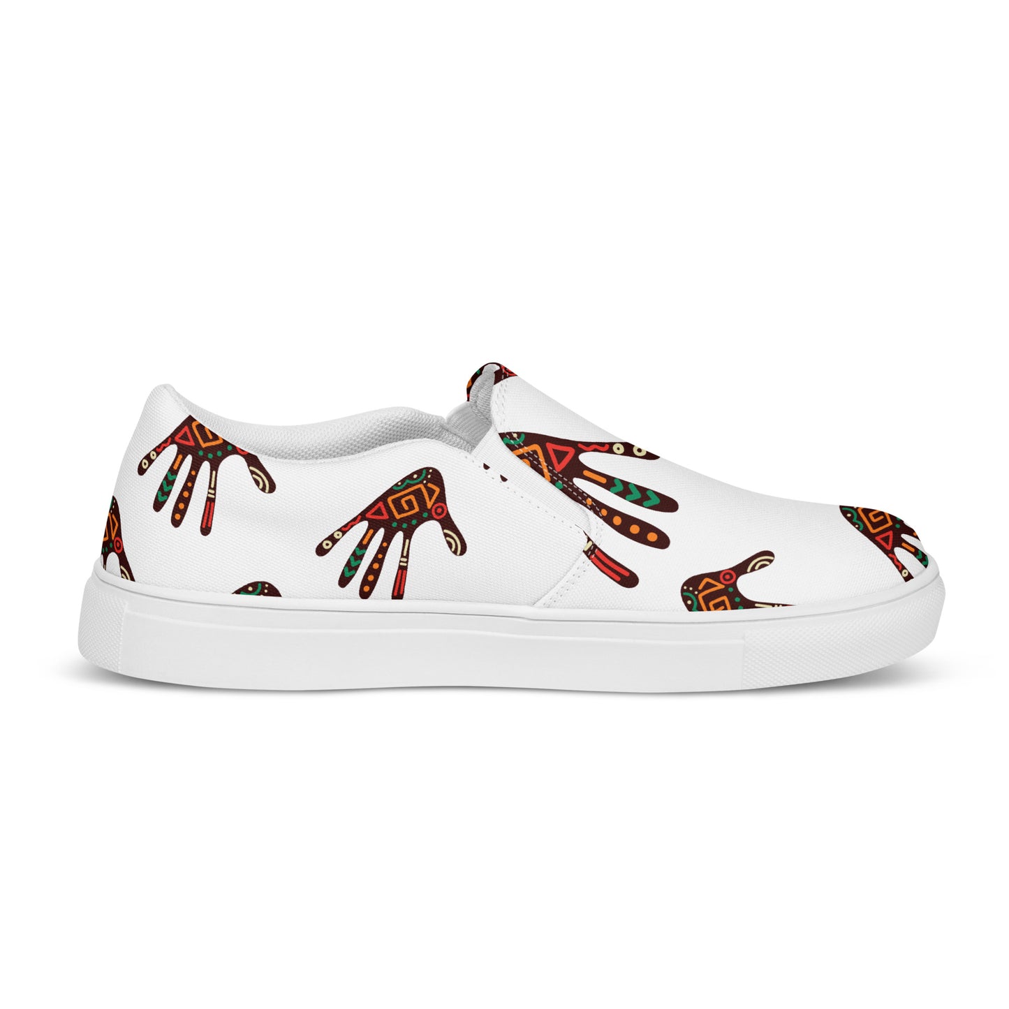 Duro Tribal Palm Print Men’s Slip-On Canvas Shoes