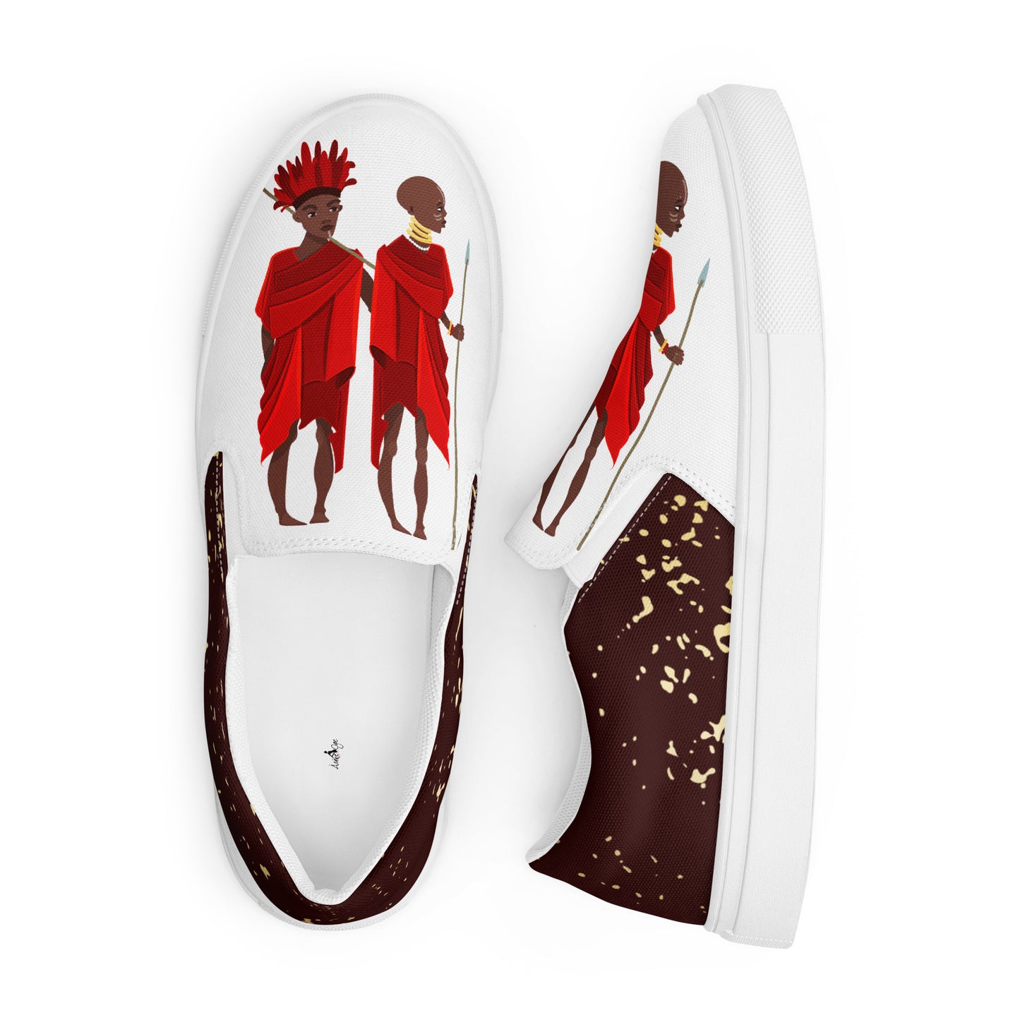 Agojie Burgundy Women’s Slip-On Canvas Shoes