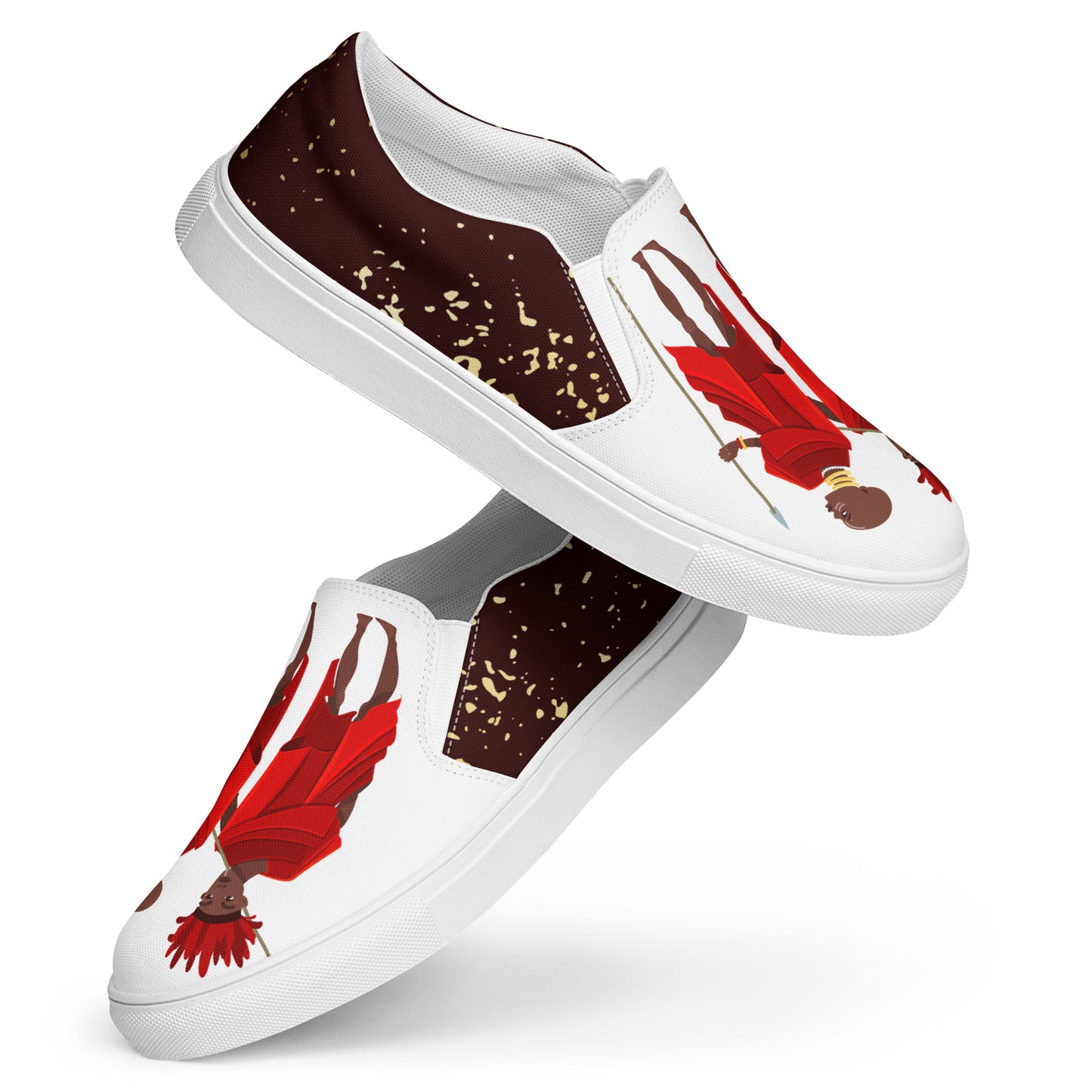 Agojie Burgundy Women’s Slip-On Canvas Shoes