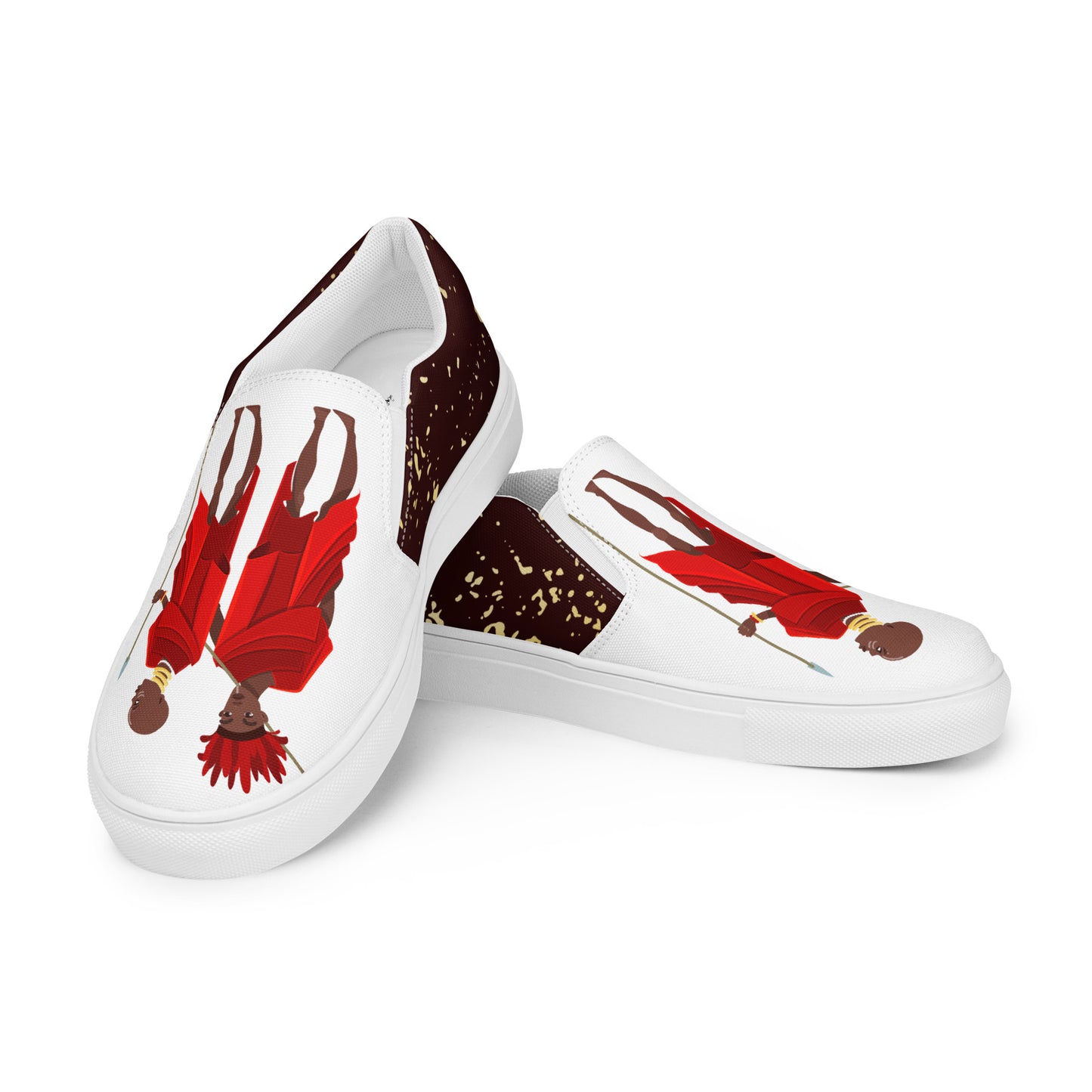 Agojie Burgundy Women’s Slip-On Canvas Shoes