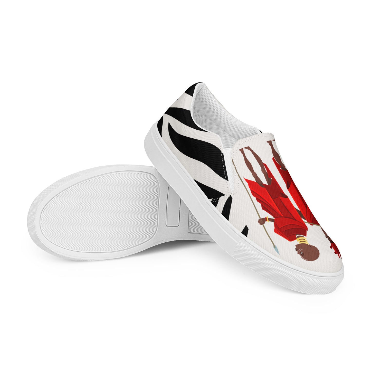 Agojie Zebra Print Women’s Slip-On Canvas Shoes