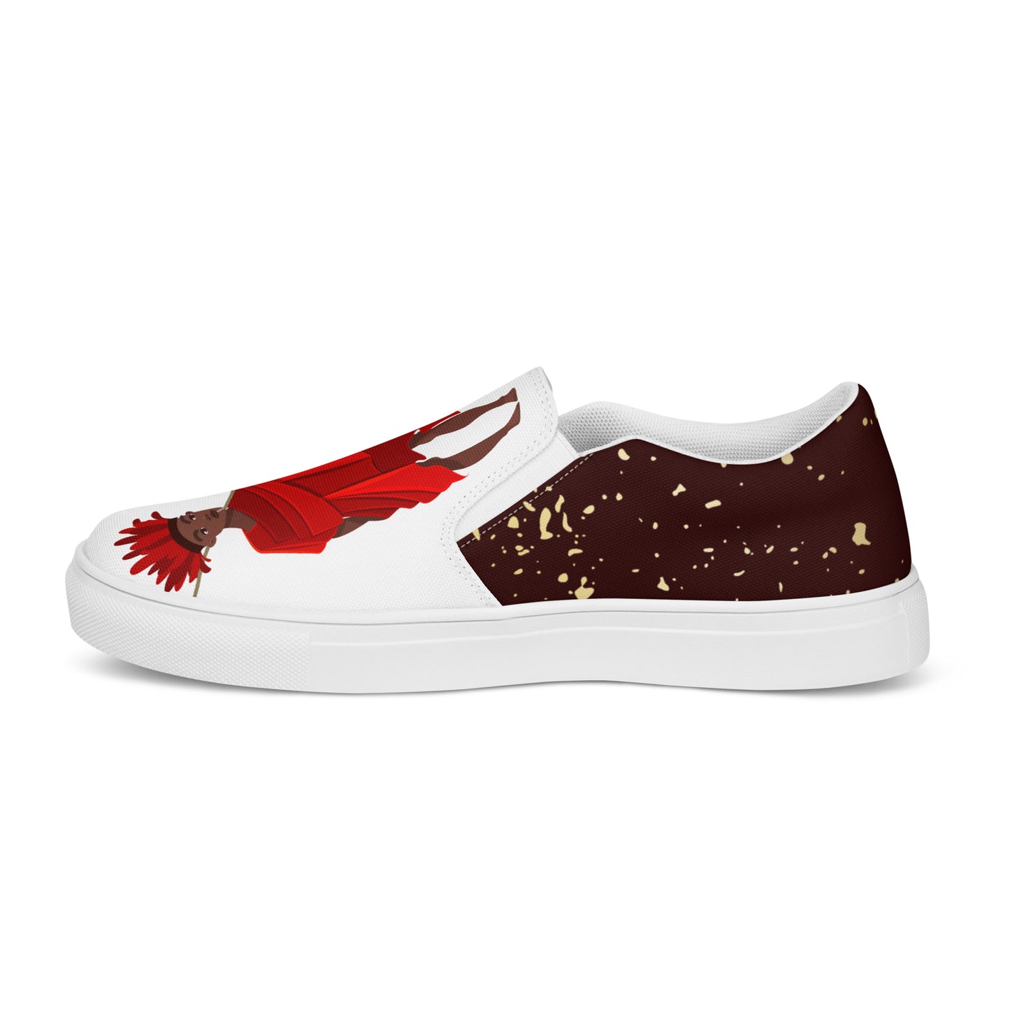 Agojie Burgundy Women’s Slip-On Canvas Shoes