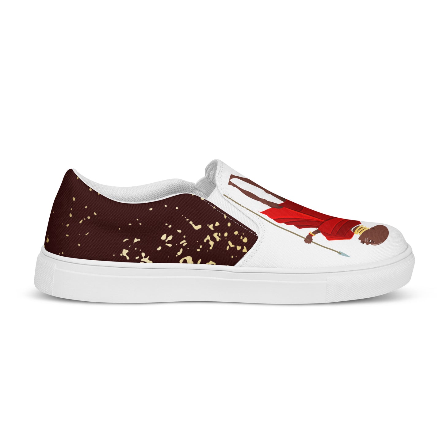 Agojie Burgundy Women’s Slip-On Canvas Shoes