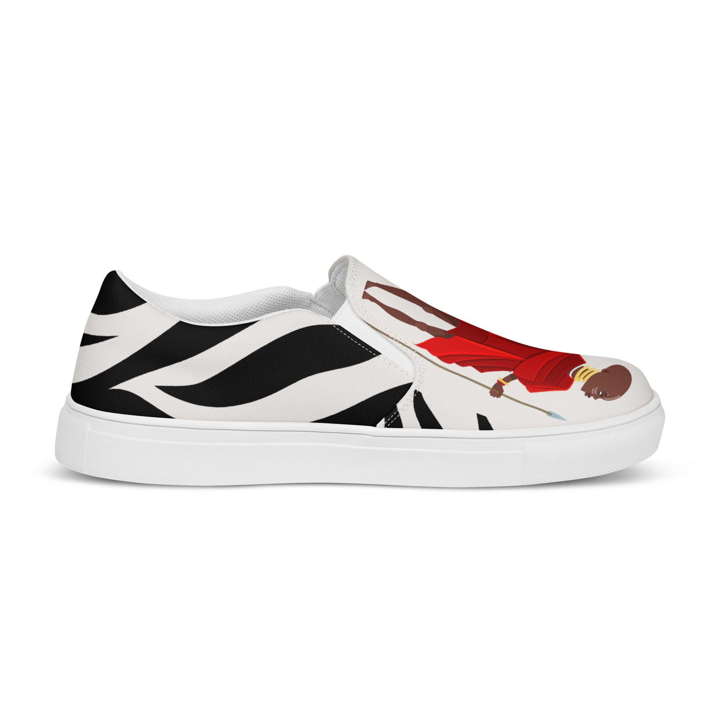 Agojie Zebra Print Women’s Slip-On Canvas Shoes