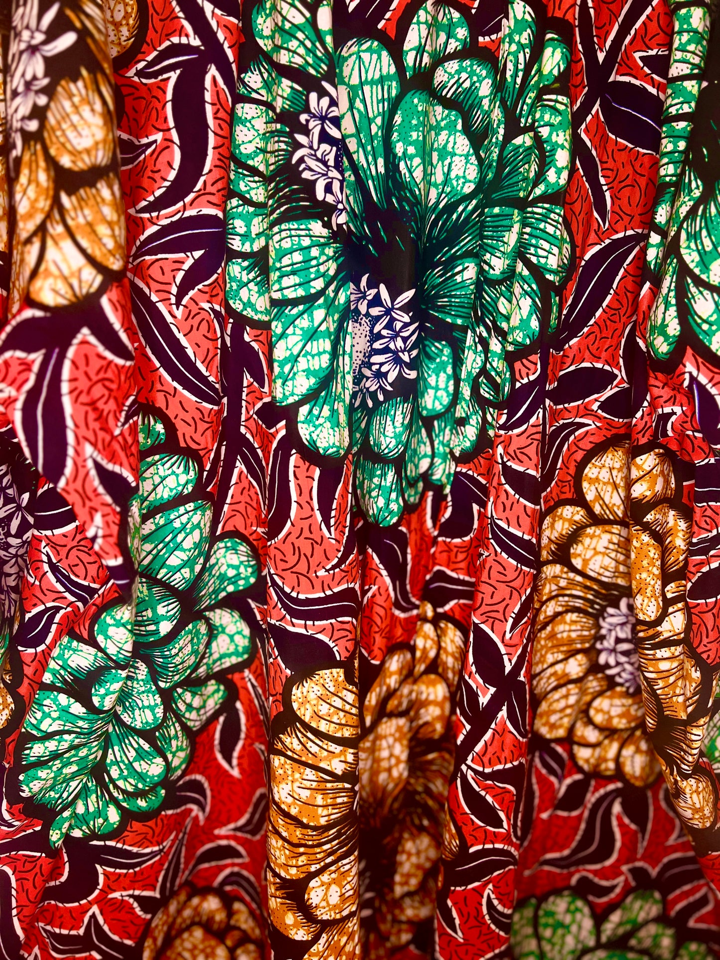 Tosin Floral Print Full Length Kimono Duster African Print