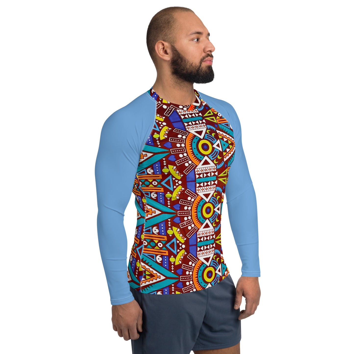 Tozi Aztec Print Men's Rash Guard
