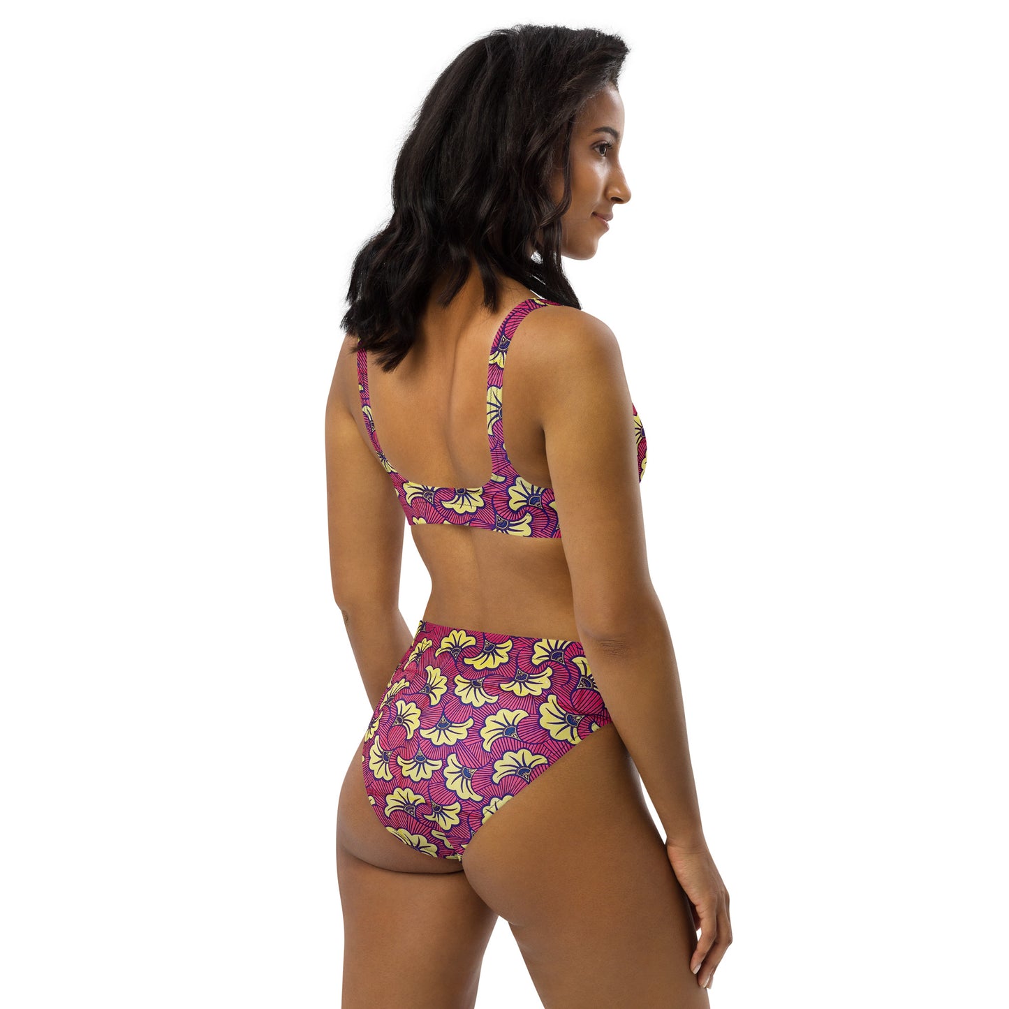 Fleur high-waisted Flower Print Bikini Swimsuit