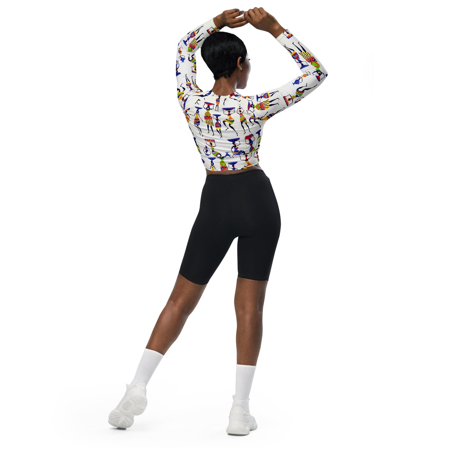 Yeye long-sleeve crop top