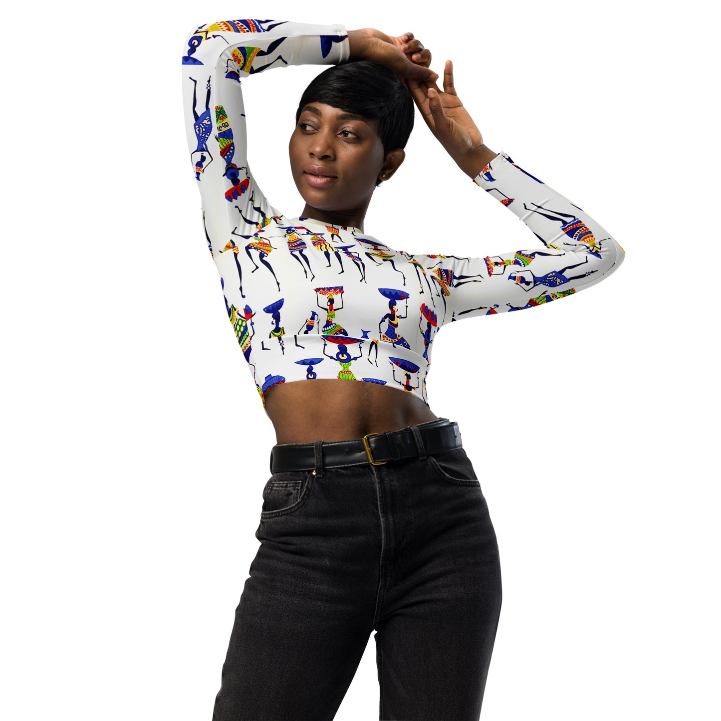 Yeye long-sleeve crop top