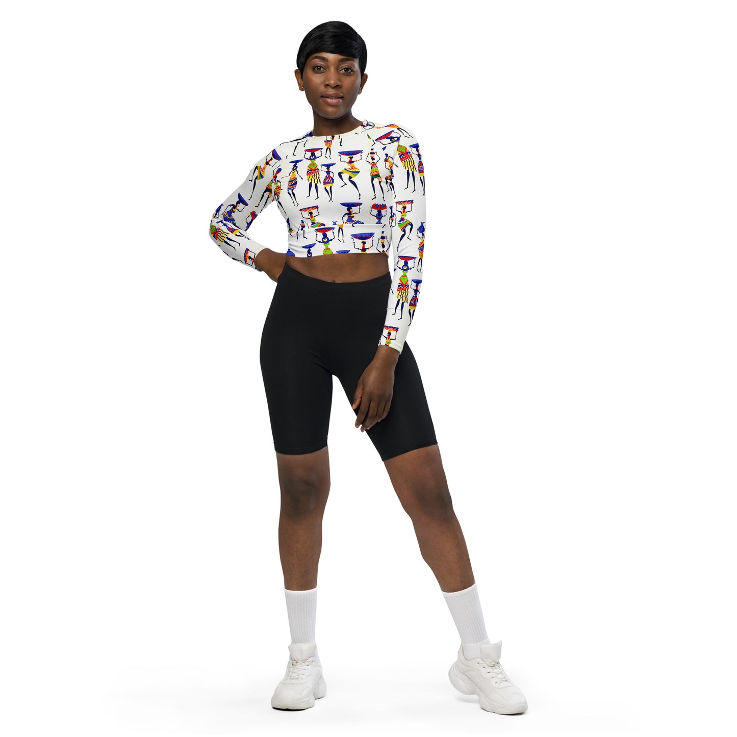 Yeye long-sleeve crop top