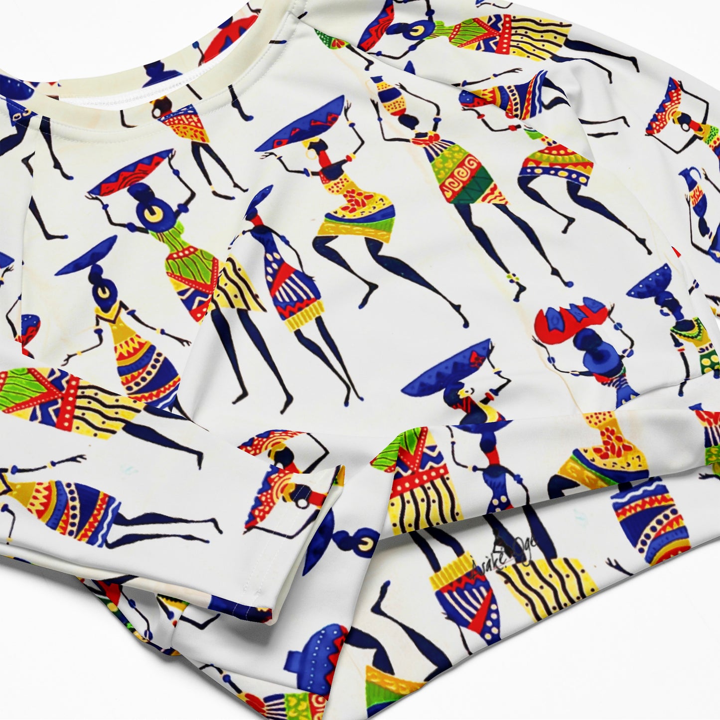 Yeye long-sleeve crop top