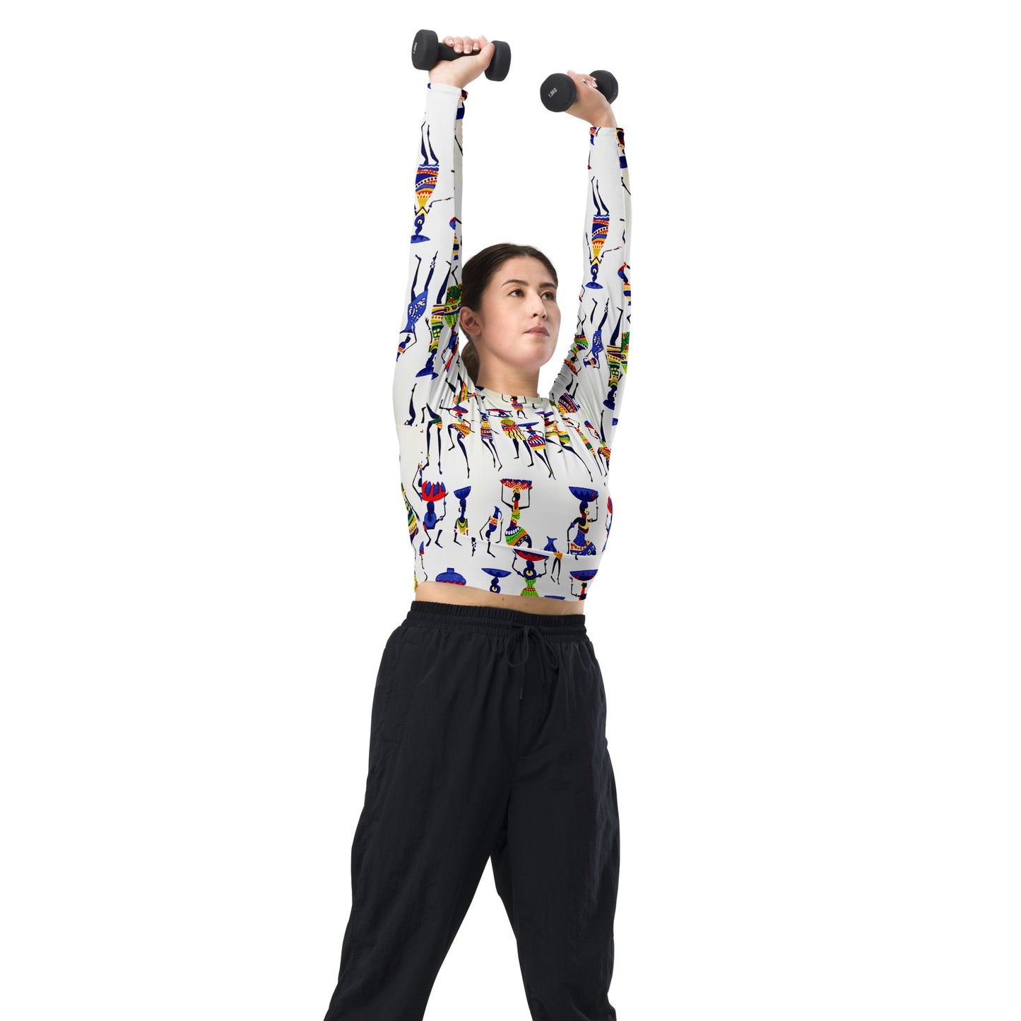 Yeye long-sleeve crop top