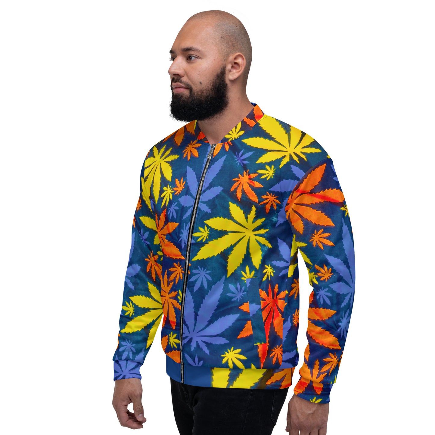 Mari Print Unisex Bomber Jacket