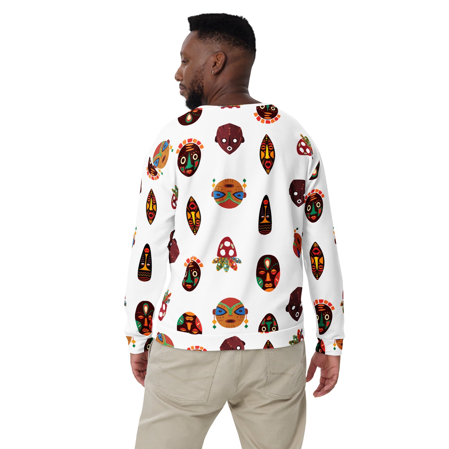 Chi Tribal Mask Multi-Face Unisex Sweatshirt