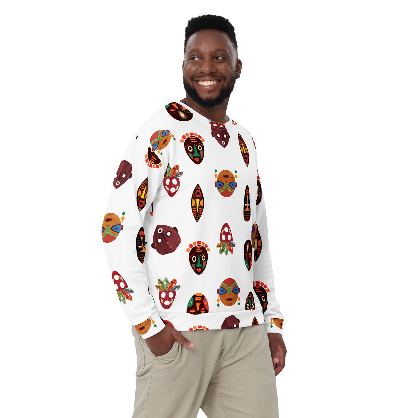 Chi Tribal Mask Multi-Face Unisex Sweatshirt