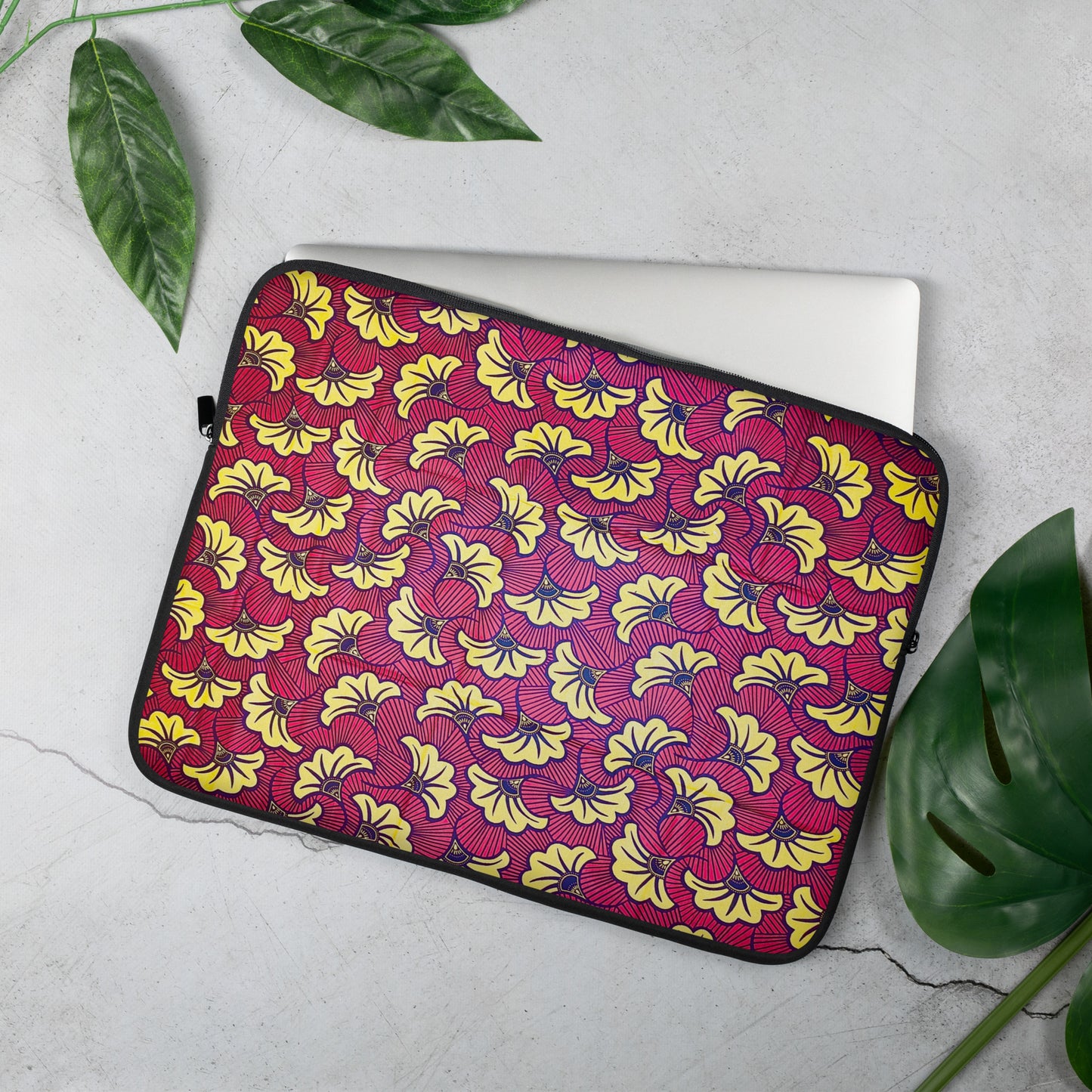 Fleur Red Print Laptop Sleeve